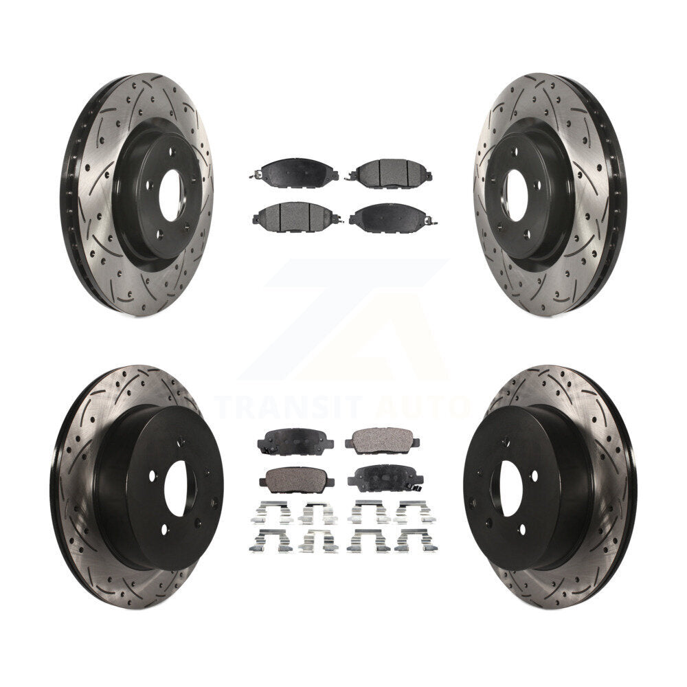 Transit Auto KDF-100386 Disc Brake Kit for 2013-2024 Nissan Murano, INFINITI QX60 and More - Front and Rear