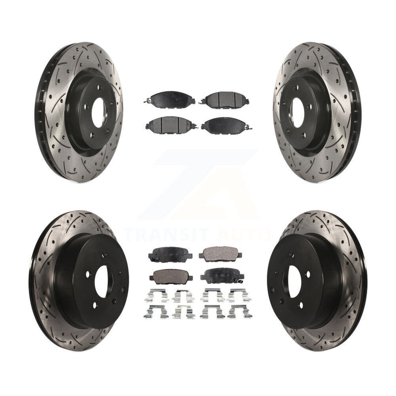 Transit Auto KDF-100386 Disc Brake Kit for 2013-2024 Nissan Murano, INFINITI QX60 and More - Front and Rear