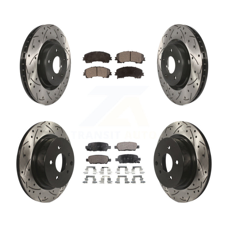 Transit Auto KDF-100388 Disc Brake Kit for 2016-2017 INFINITI QX50 - Front and Rear