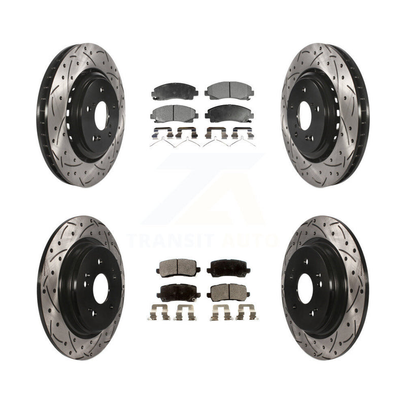 Transit Auto KDF-100389 Disc Brake Kit for 2015-2020 Acura TLX - Front and Rear
