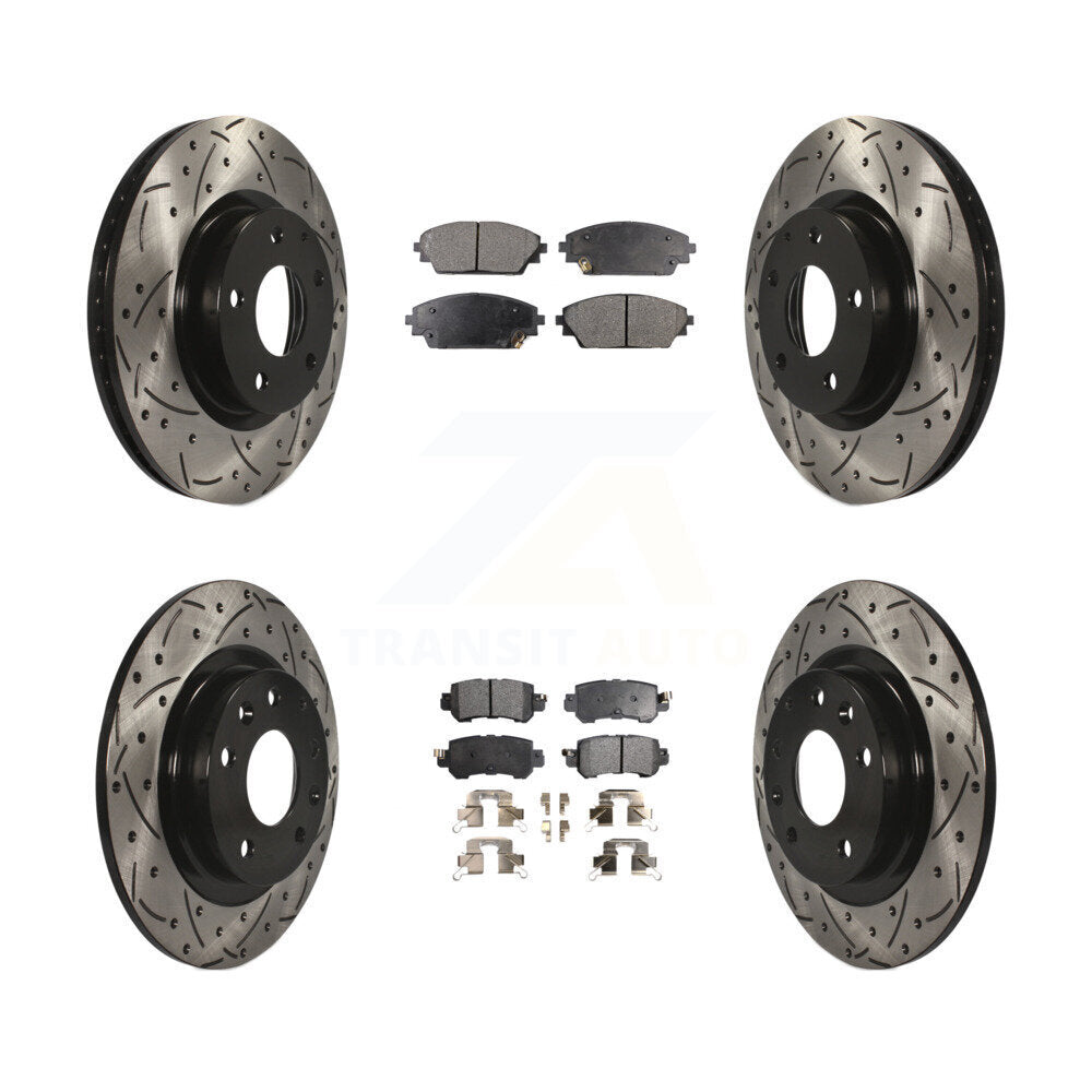 Transit Auto KDF-100392 Disc Brake Kit for 2016-2018 Mazda CX-3 - Front and Rear