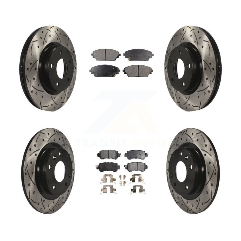 Transit Auto KDF-100392 Disc Brake Kit for 2016-2018 Mazda CX-3 - Front and Rear