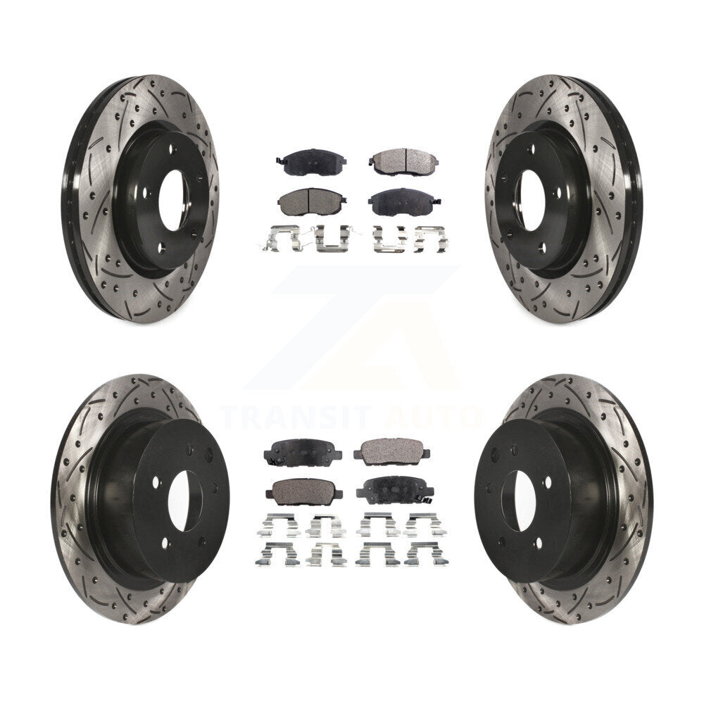 Transit Auto KDF-100394 Disc Brake Kit for 2013-2019 Nissan Sentra - Front and Rear