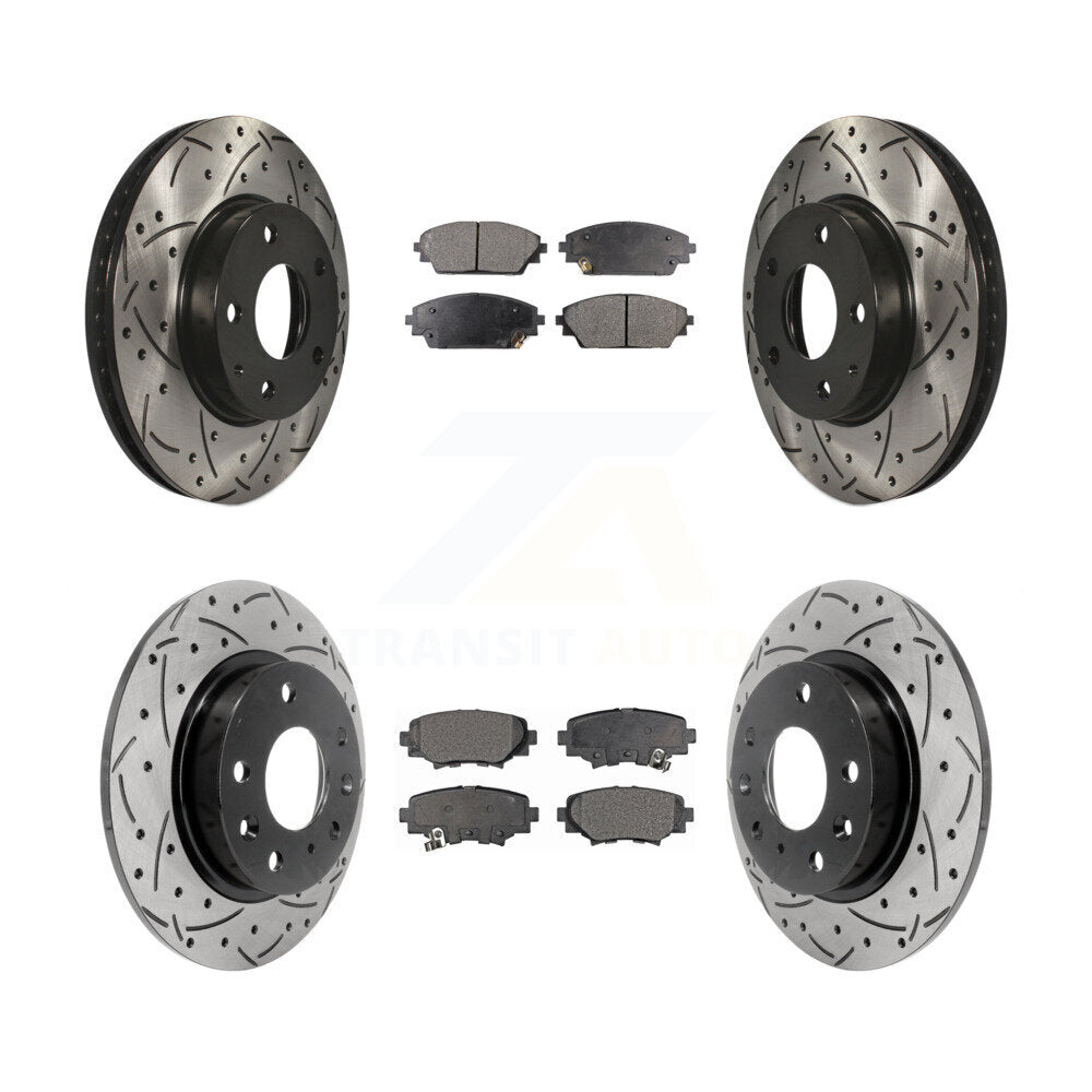 Transit Auto KDF-100395 Disc Brake Kit for 2014-2018 Mazda 3, Mazda 3 Sport - Front and Rear