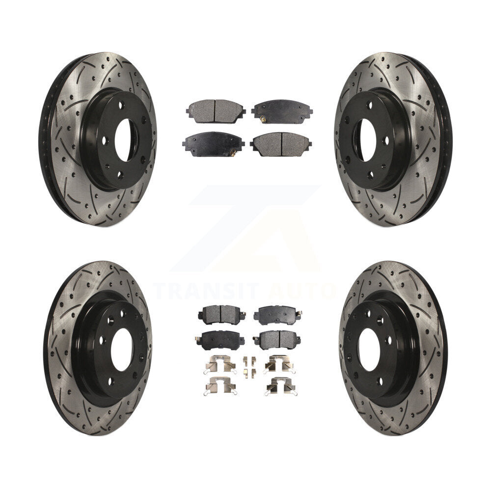 Transit Auto KDF-100396 Disc Brake Kit for 2016-2018 Mazda CX-3 - Front and Rear