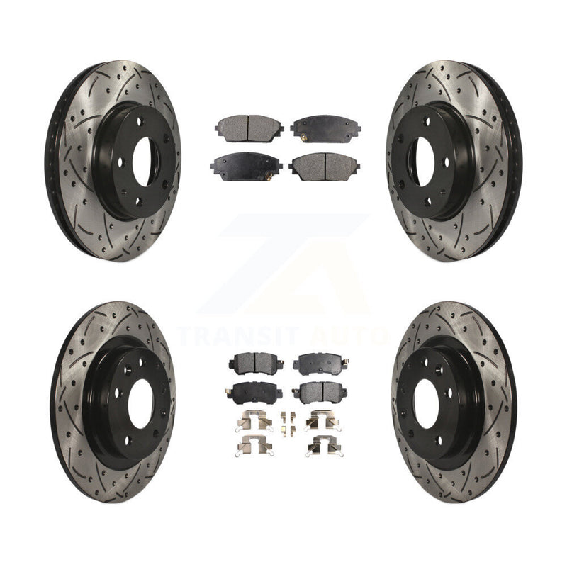 Transit Auto KDF-100396 Disc Brake Kit for 2016-2018 Mazda CX-3 - Front and Rear