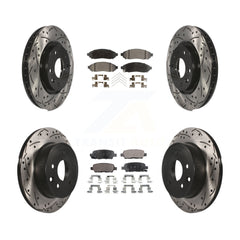 Transit Auto KDF-100398 Disc Brake Kit for 2015 Nissan LEAF - Front and Rear