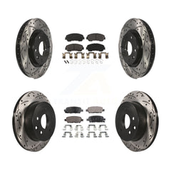 Transit Auto KDF-100400 Disc Brake Kit for 2014-2023 Nissan Rogue, Nissan Rogue Sport, Nissan Qashqai - Front and Rear