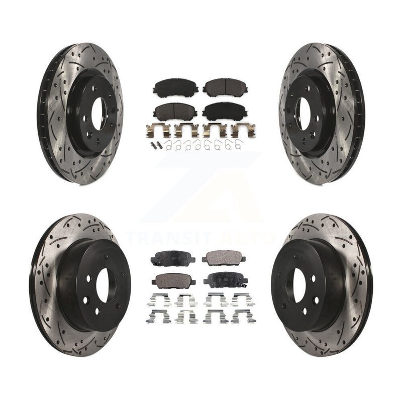 Transit Auto KDF-100400 Disc Brake Kit for 2014-2023 Nissan Rogue, Nissan Rogue Sport, Nissan Qashqai - Front and Rear