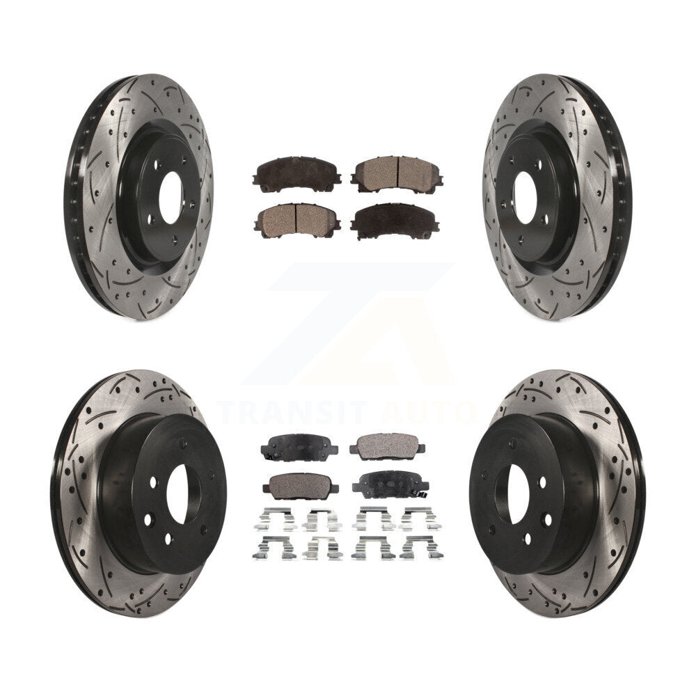 Transit Auto KDF-100401 Disc Brake Kit for 2014-2019 Nissan Rogue - Front and Rear