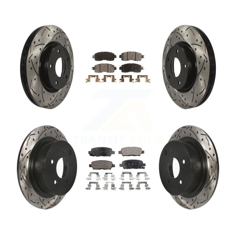 Transit Auto KDF-100402 Disc Brake Kit for 2013-2023 Nissan Altima - Front and Rear