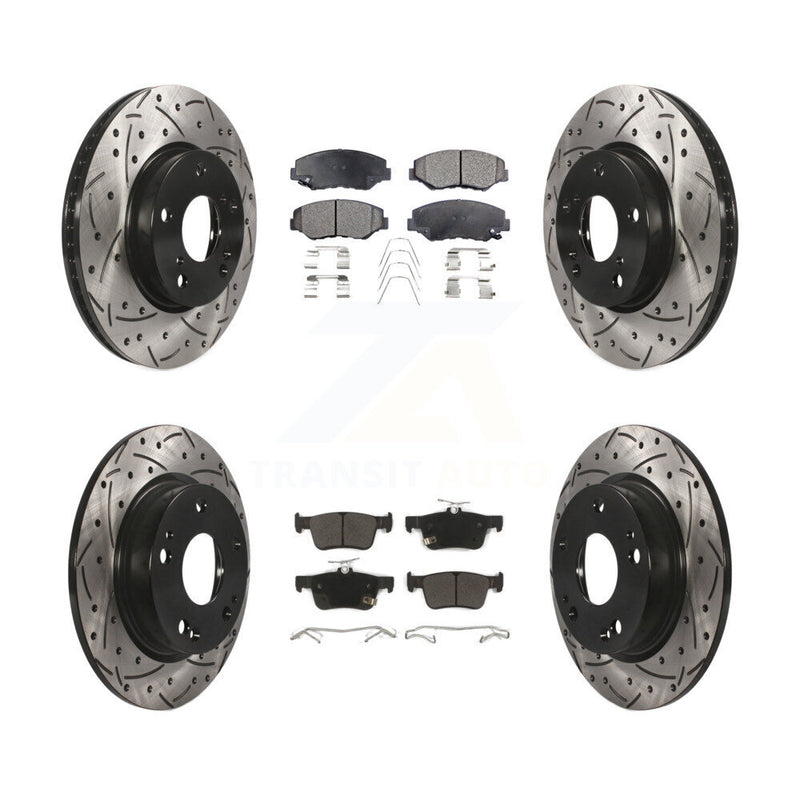 Transit Auto KDF-100405 Disc Brake Kit for 2016-2021 Honda Civic - Front and Rear