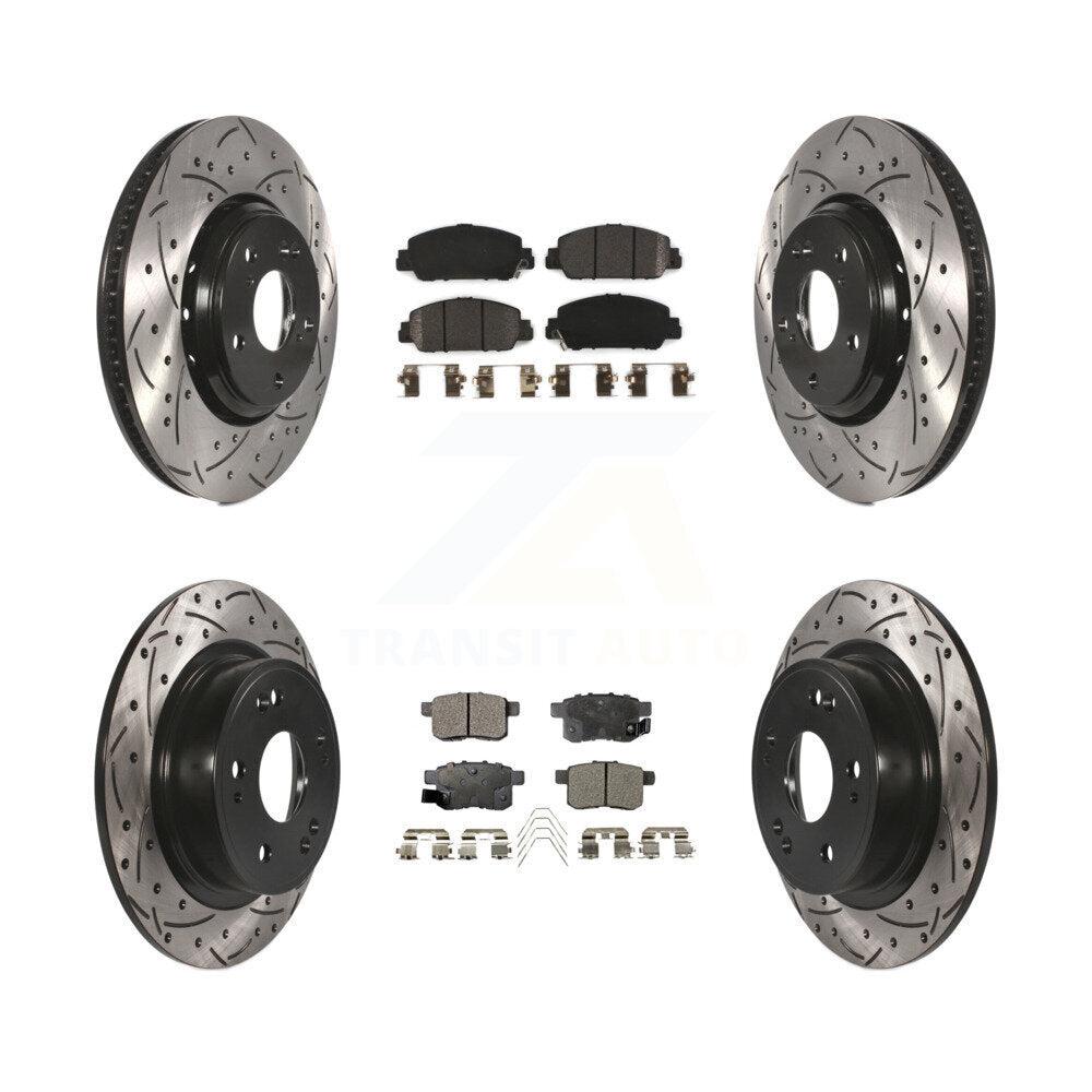 Transit Auto KDF-100406 Disc Brake Kit for 2017 Honda Accord - Front and Rear