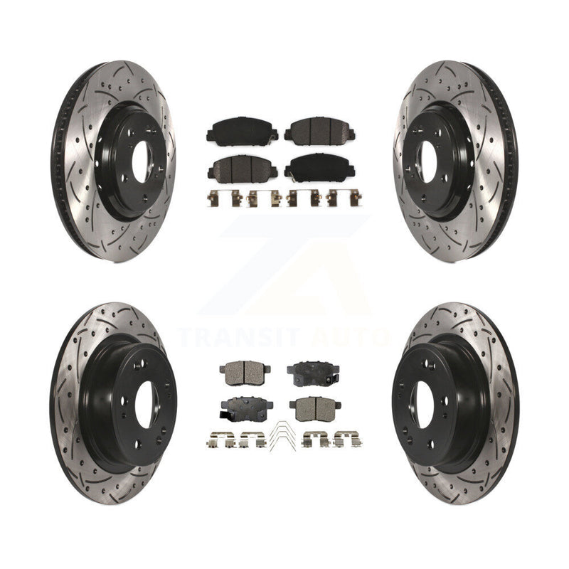 Transit Auto KDF-100406 Disc Brake Kit for 2017 Honda Accord - Front and Rear