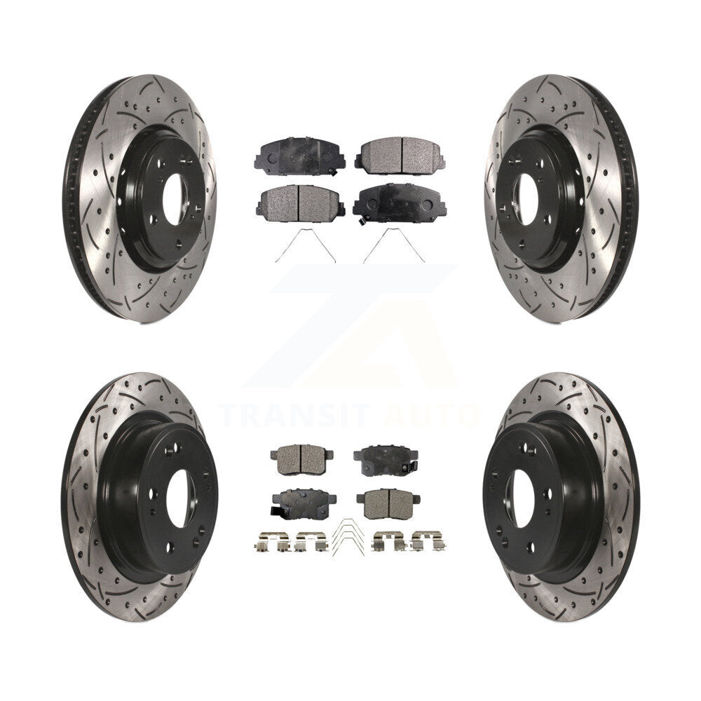 Transit Auto KDF-100407 Disc Brake Kit for 2016-2017 Honda Accord - Front and Rear