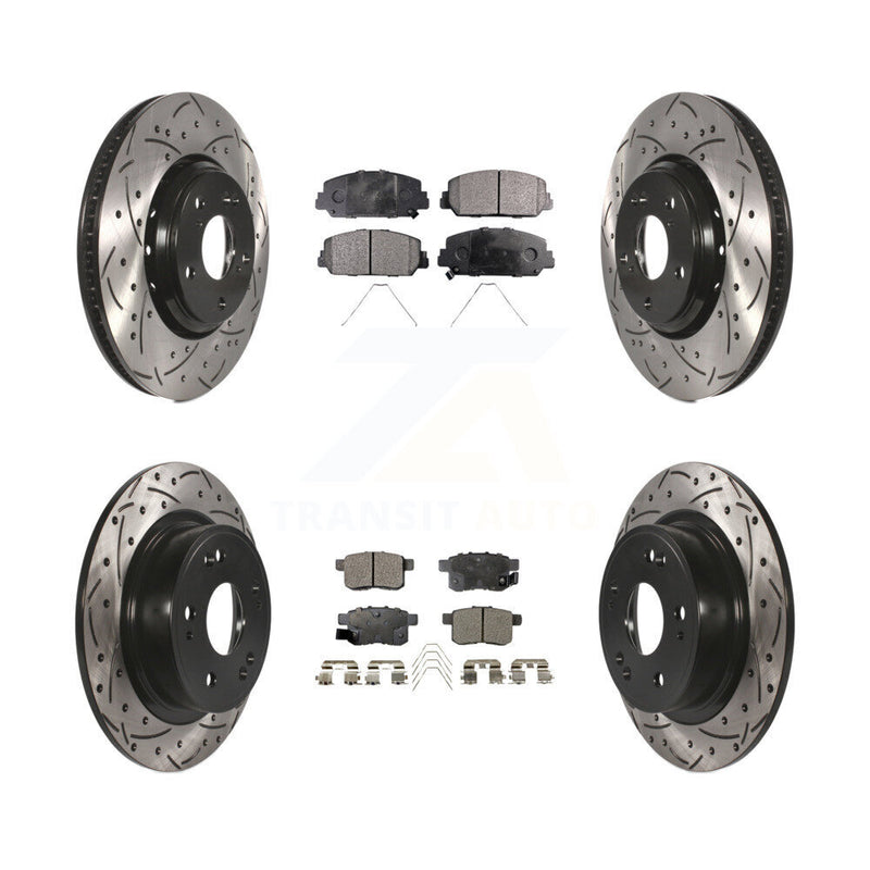 Transit Auto KDF-100407 Disc Brake Kit for 2016-2017 Honda Accord - Front and Rear
