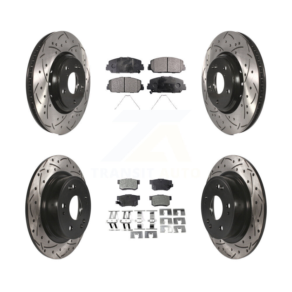 Transit Auto KDF-100408 Disc Brake Kit for 2017-2022 Acura ILX - Front and Rear
