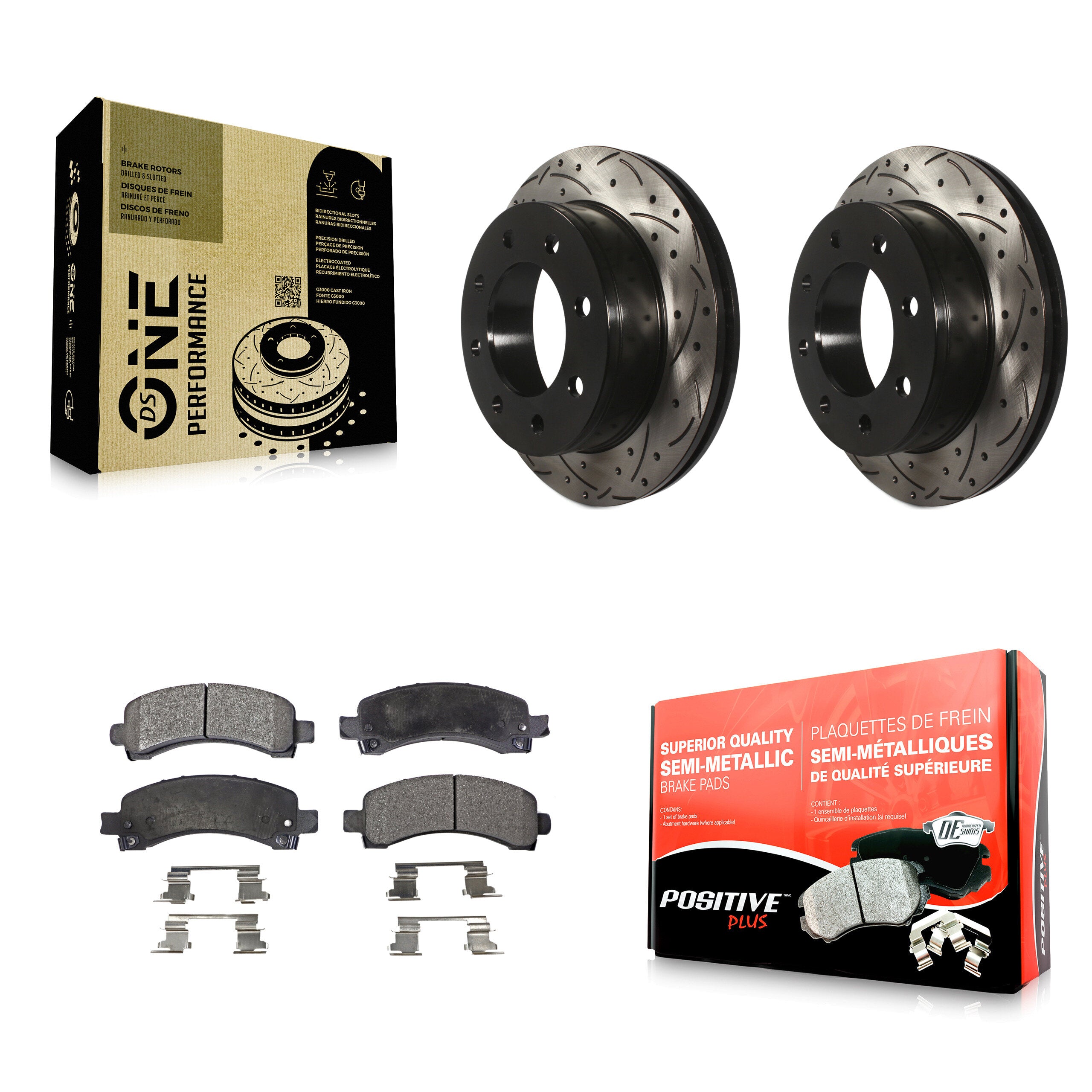 Transit Auto KDF-100414 Disc Brake Kit for 2005-2020 GMC Savana 2500, Chevrolet Express 2500 and More - Rear