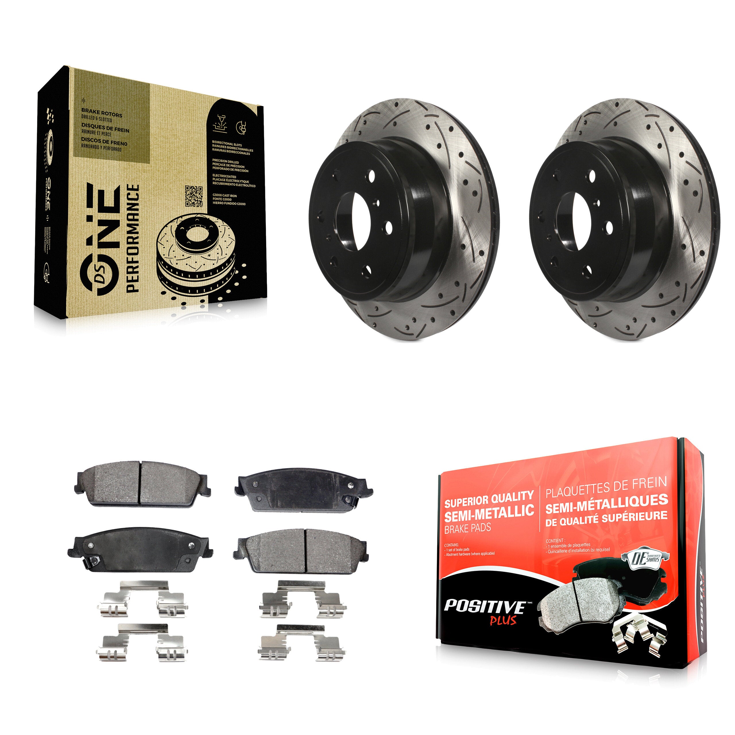 Transit Auto KDF-100415 Disc Brake Kit for 2007-2014 Chevrolet Silverado 1500, Cadillac Escalade and More - Rear