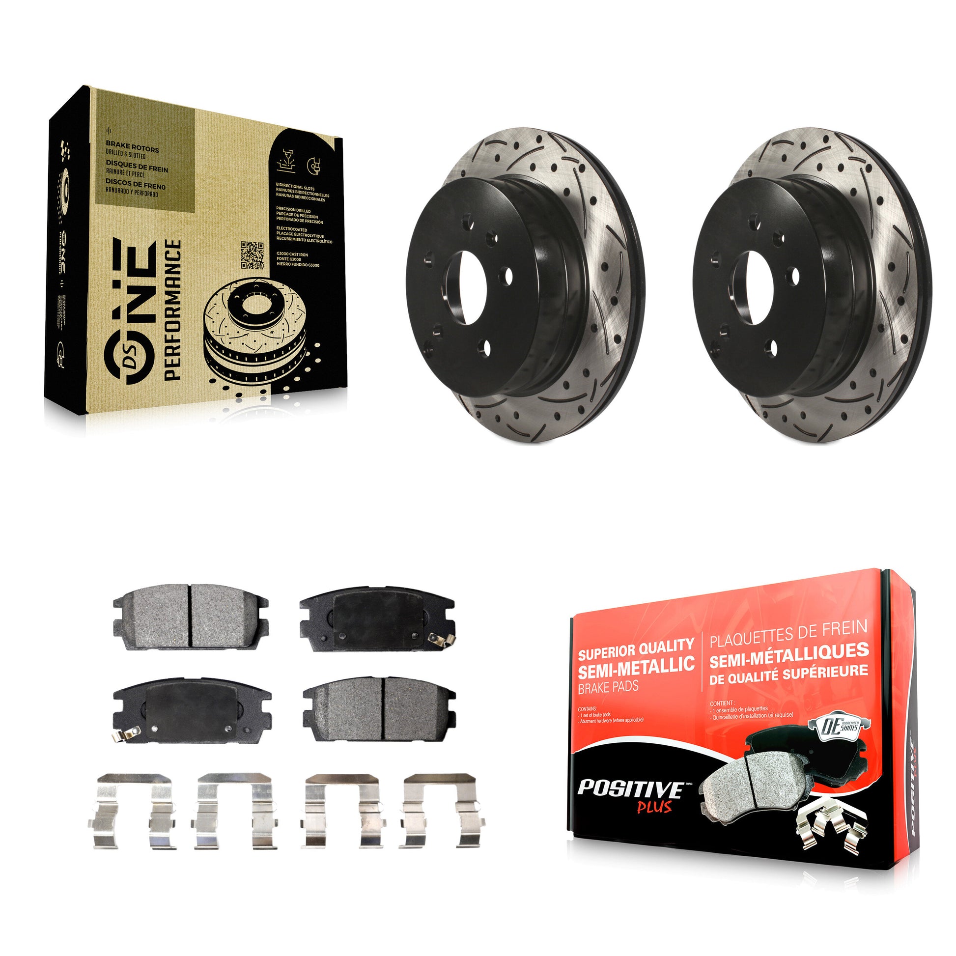 Transit Auto KDF-100422 Disc Brake Kit for 2010-2017 Chevrolet Equinox, GMC Terrain - Rear