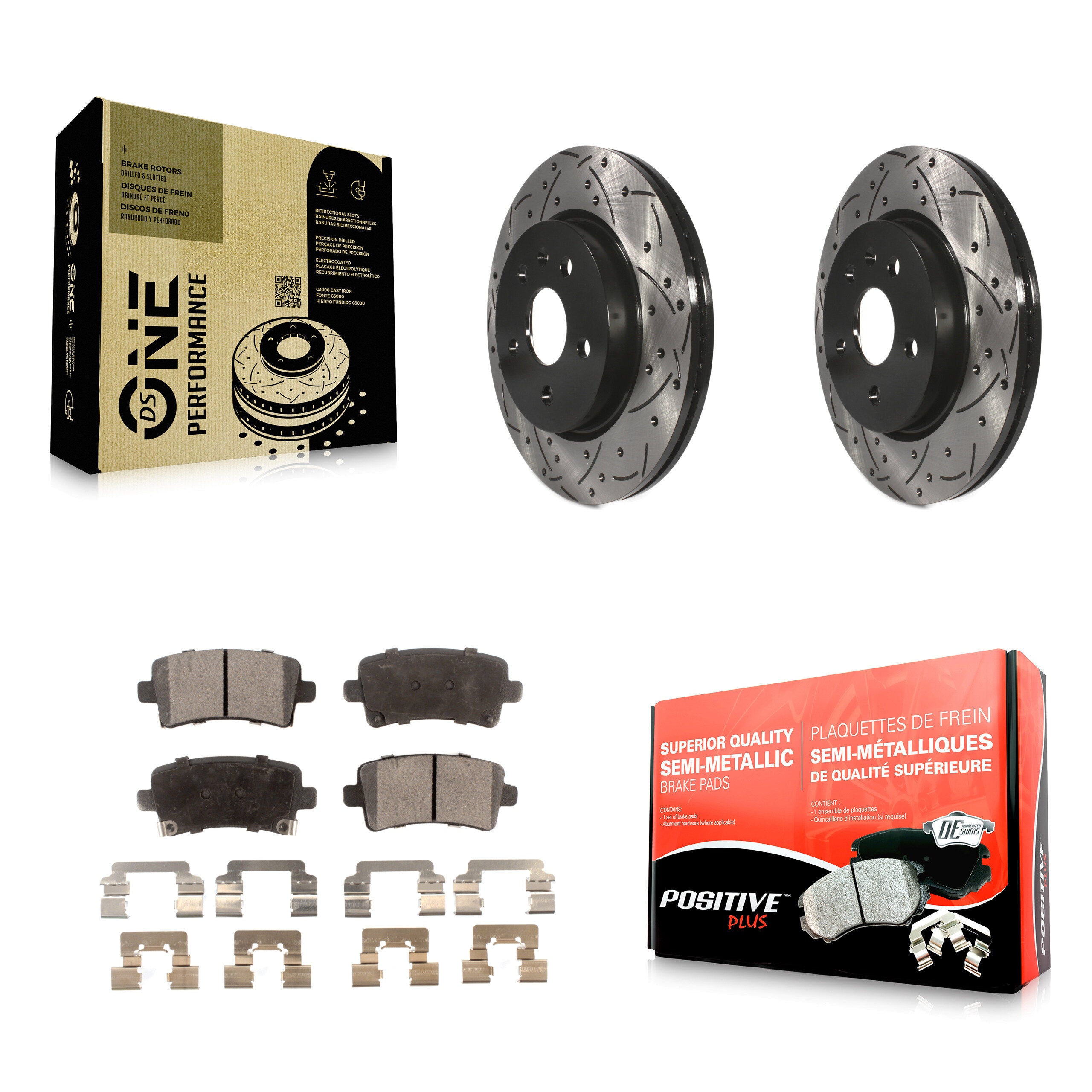 Transit Auto KDF-100425 Disc Brake Kit for 2010-2020 Cadillac XTS, Chevrolet Malibu Limited and More - Rear