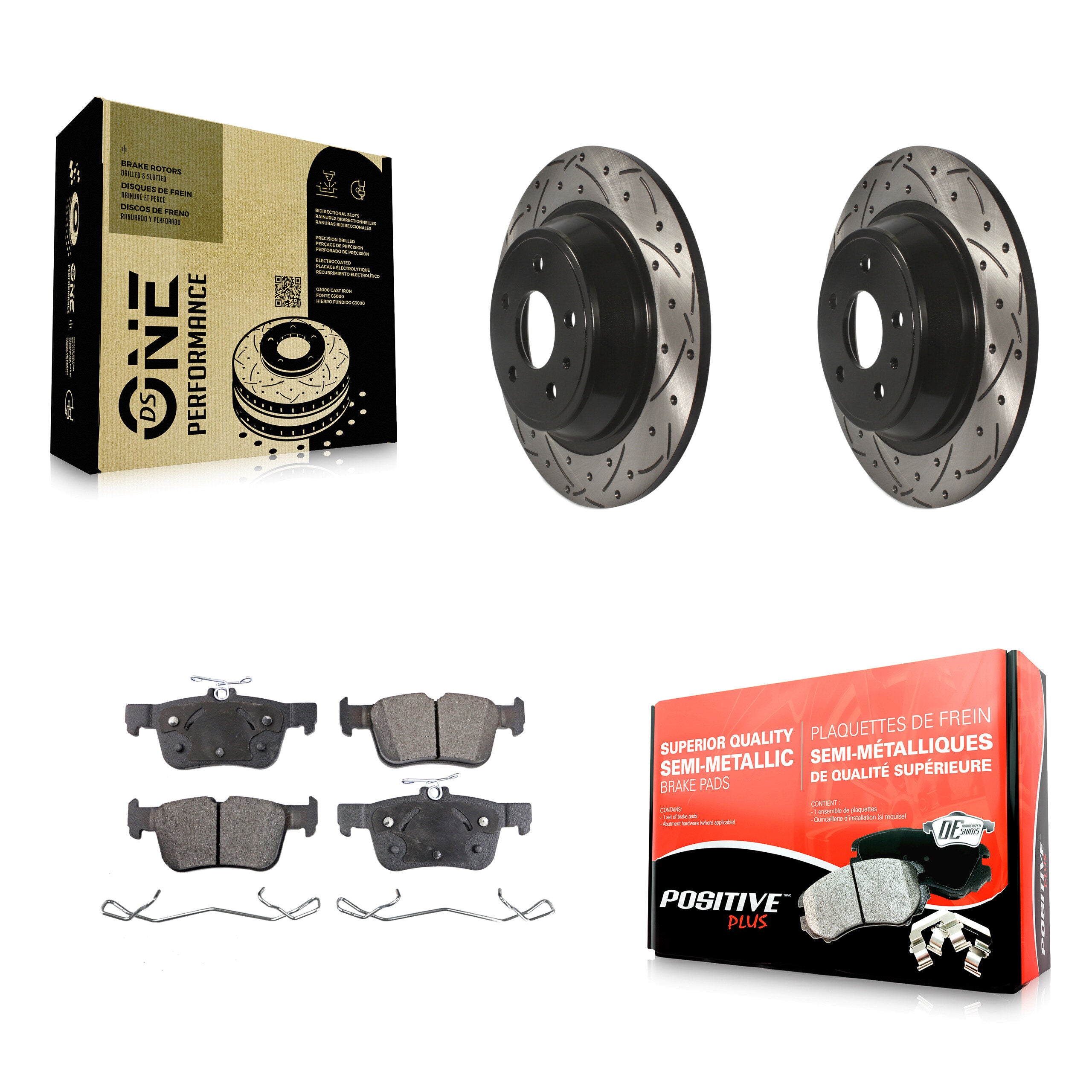 Transit Auto KDF-100451 Disc Brake Kit for 2013-2020 Ford Fusion, Lincoln MKZ - Rear
