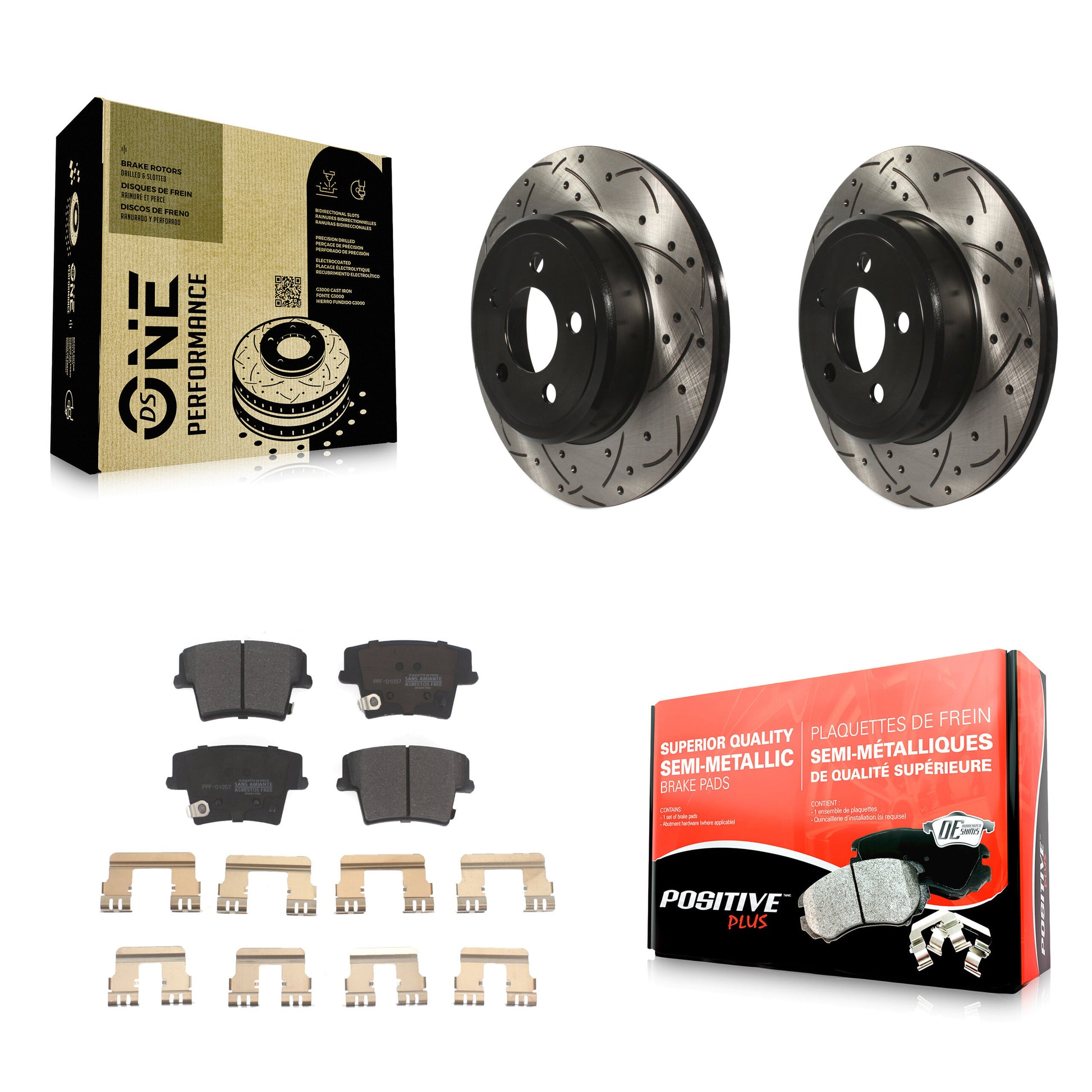 Transit Auto KDF-100458 Disc Brake Kit for 2005-2023 Dodge Challenger, Dodge Charger and More - Rear