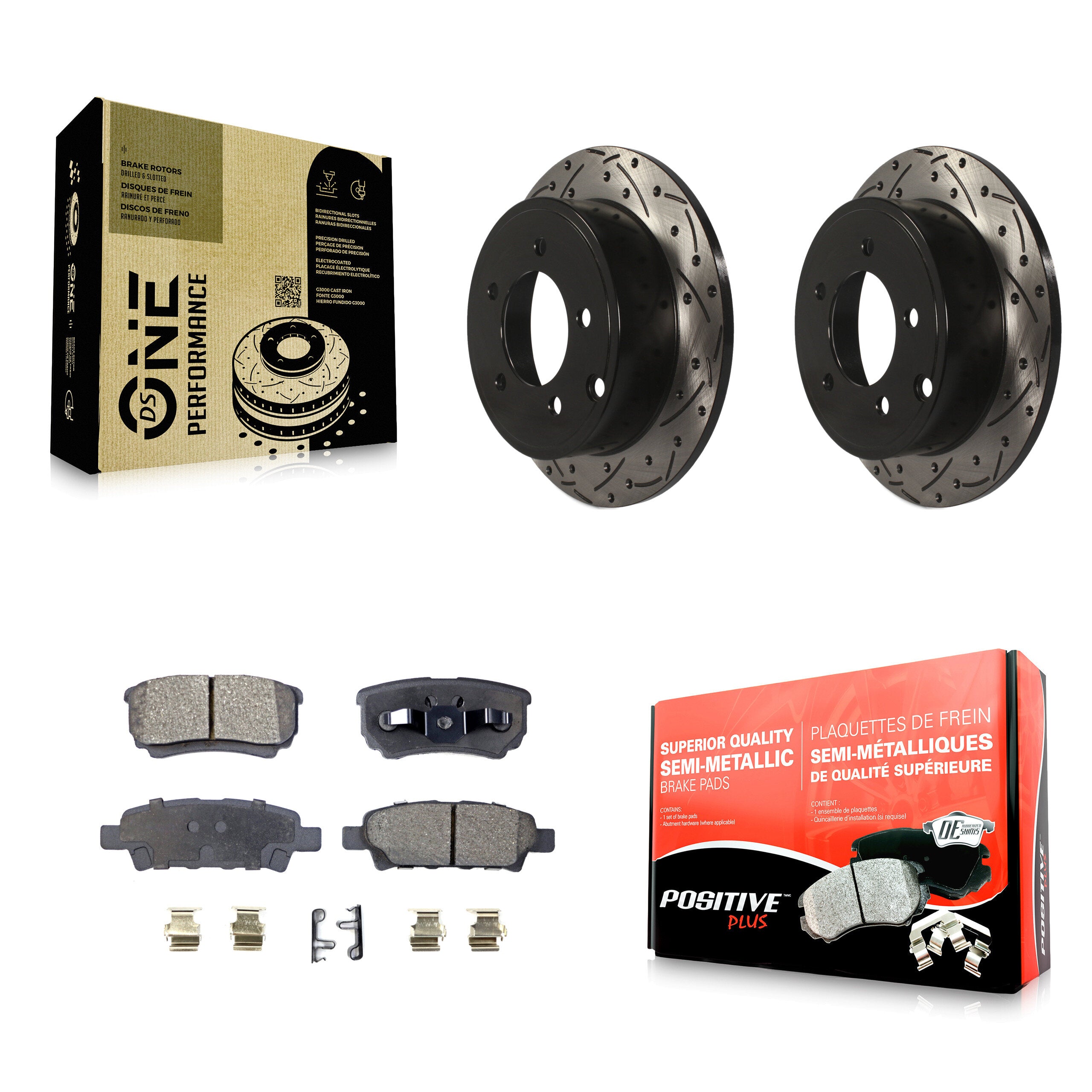 Transit Auto KDF-100460 Disc Brake Kit for 2007-2017 Mitsubishi Lancer, Chrysler 200 and More - Rear