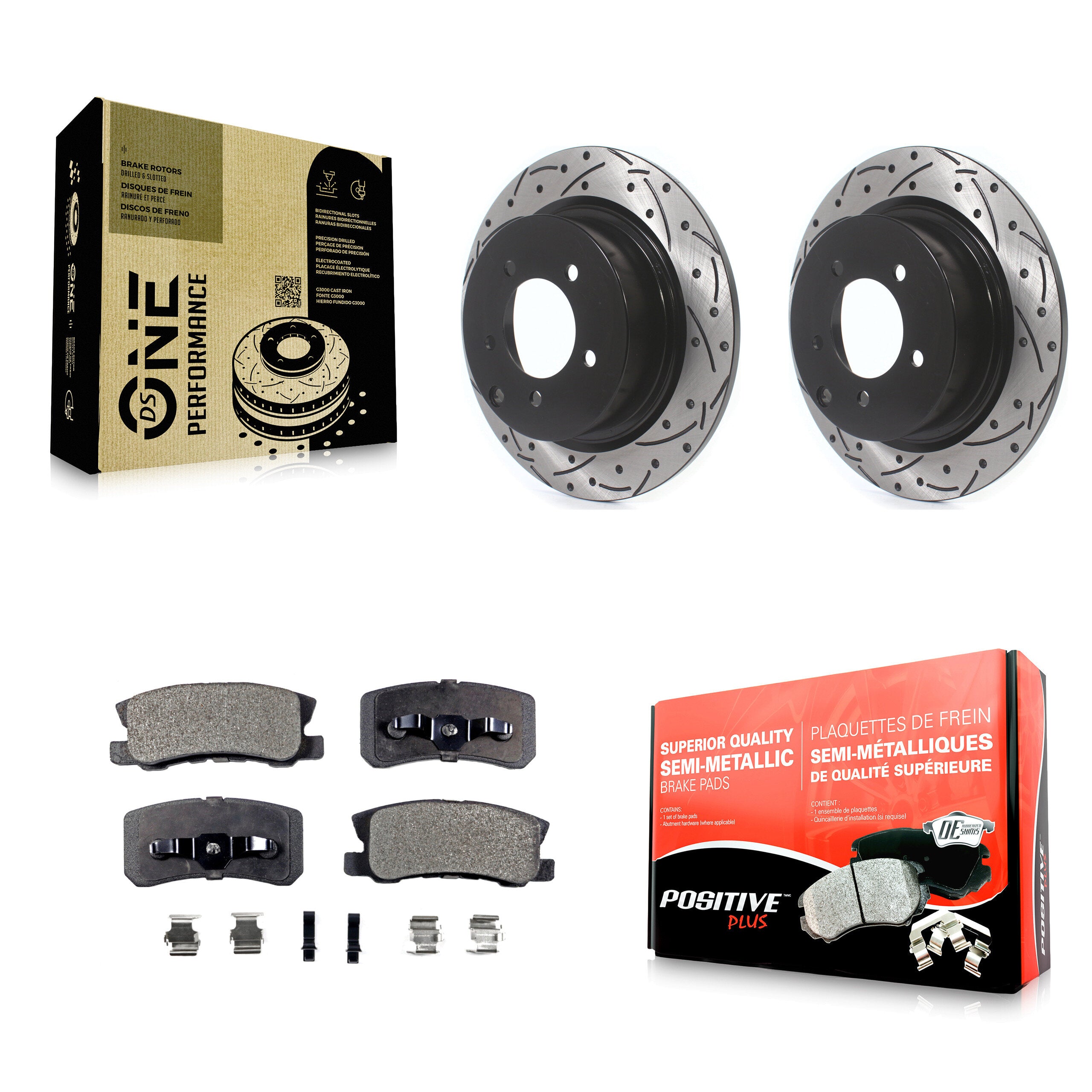 Transit Auto KDF-100463 Disc Brake Kit for 2007-2017 Mitsubishi Lancer, Mitsubishi Outlander and More - Rear