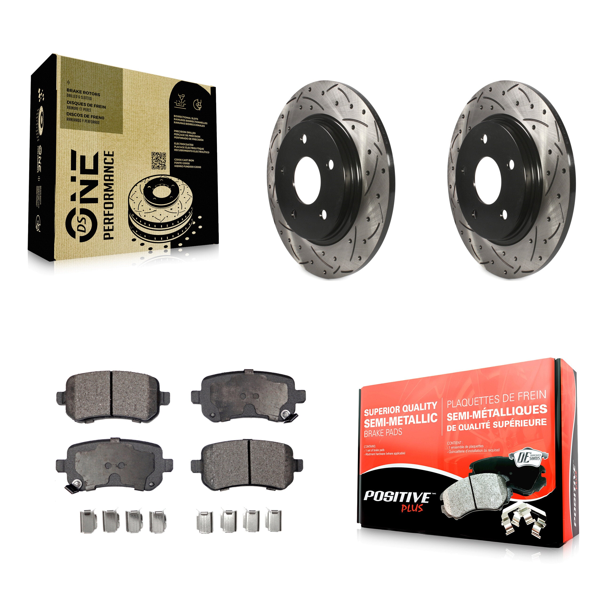 Transit Auto KDF-100464 Disc Brake Kit for 2008-2012 Chrysler Town & Country, Dodge Grand Caravan and More - Rear