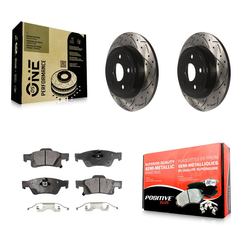 Transit Auto KDF-100468 Disc Brake Kit for 2011-2017 Dodge Durango, Jeep Grand Cherokee - Rear