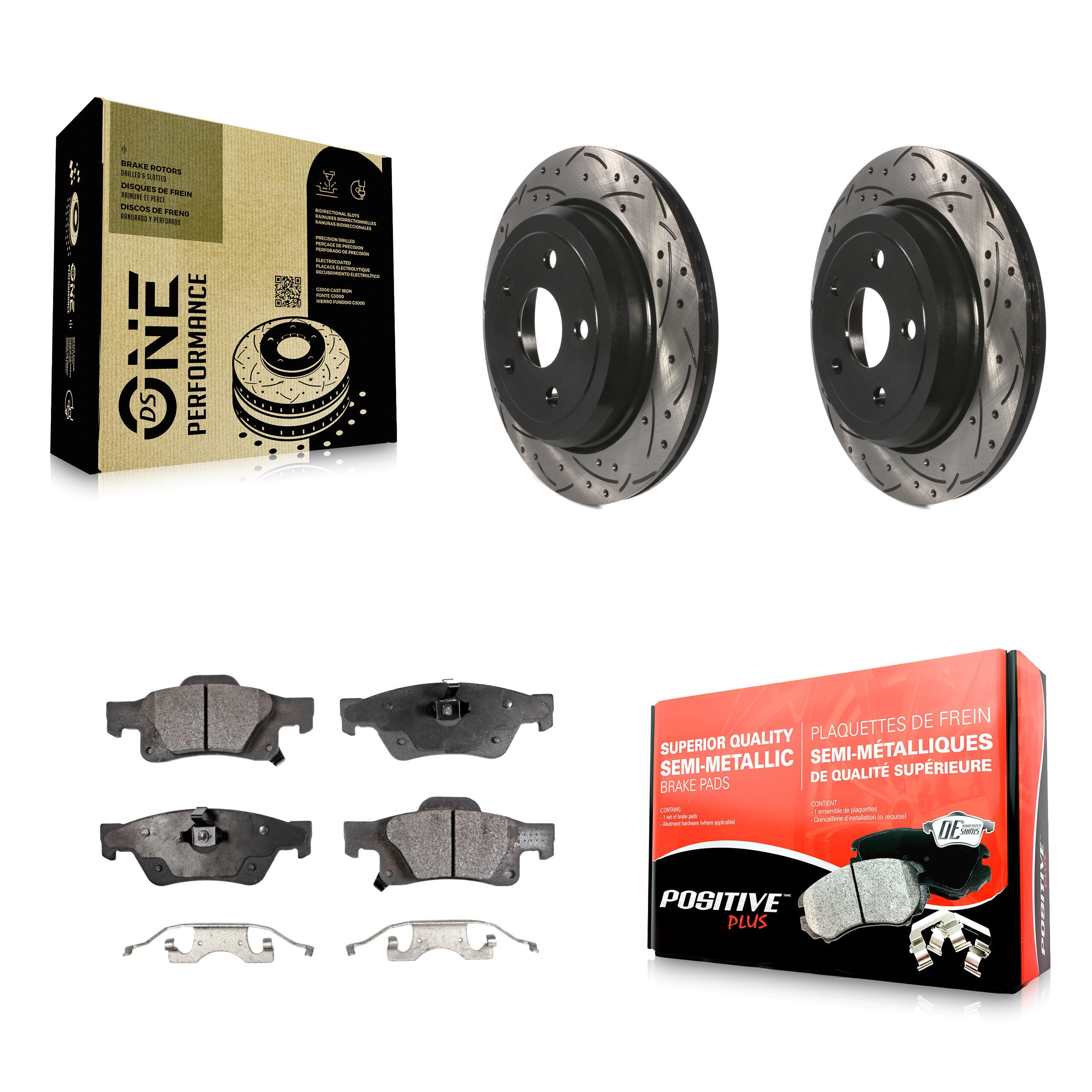 Transit Auto KDF-100469 Disc Brake Kit for 2011-2022 Jeep Grand Cherokee WK, Dodge Durango, Jeep Grand Cherokee - Rear