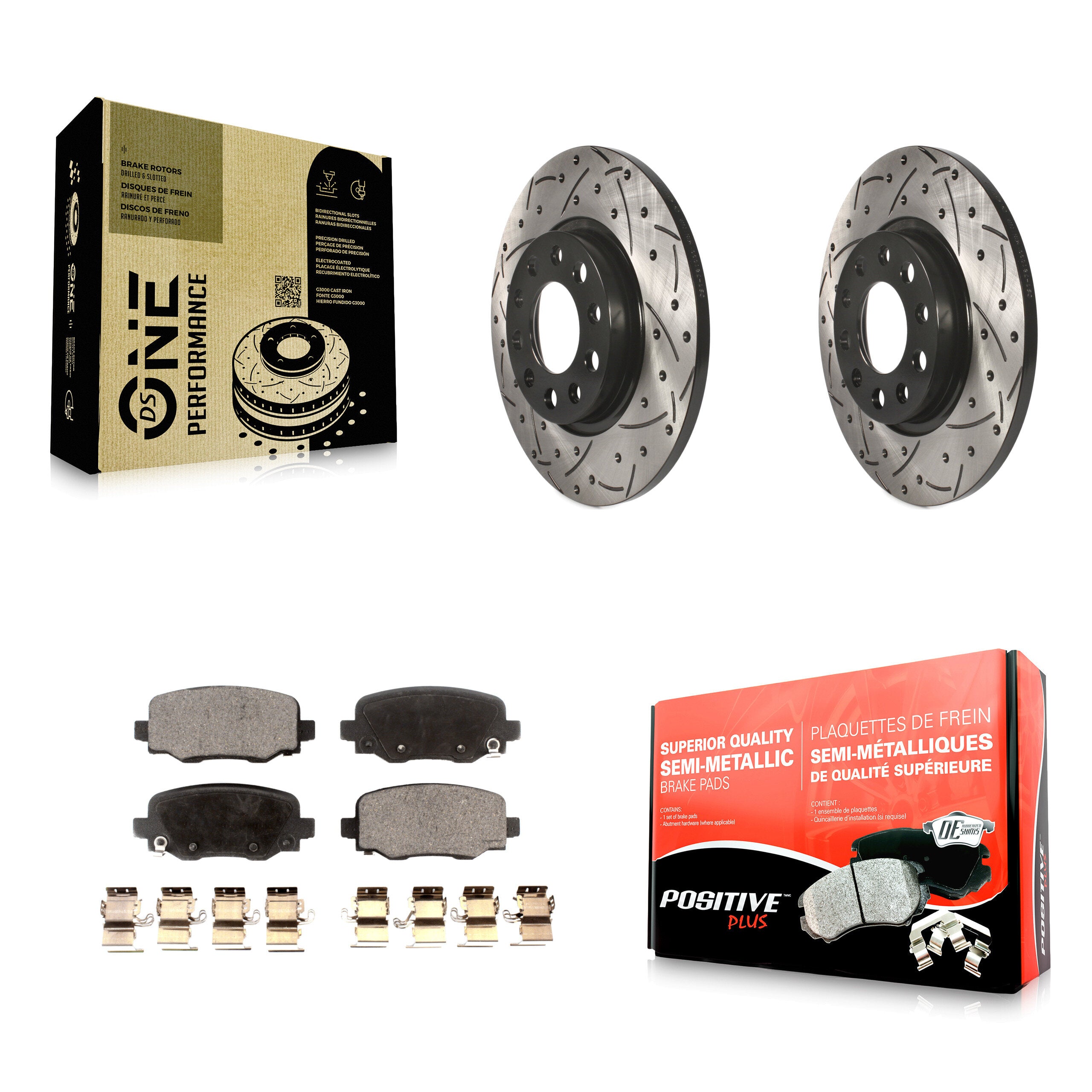 Transit Auto KDF-100472 Disc Brake Kit for 2014-2022 Chrysler 200, Jeep Cherokee - Rear