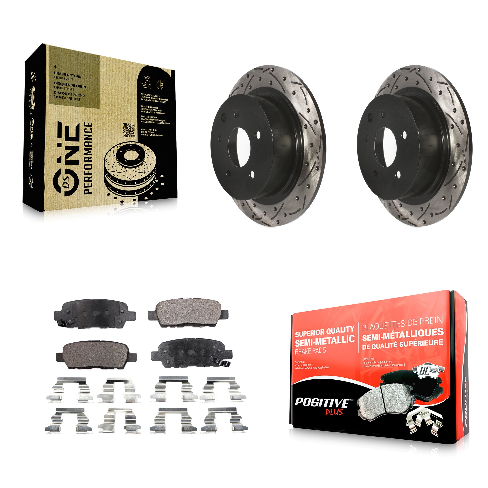 Transit Auto KDF-100474 Disc Brake Kit for 2002-2023 Nissan Altima, Nissan Juke and More - Rear