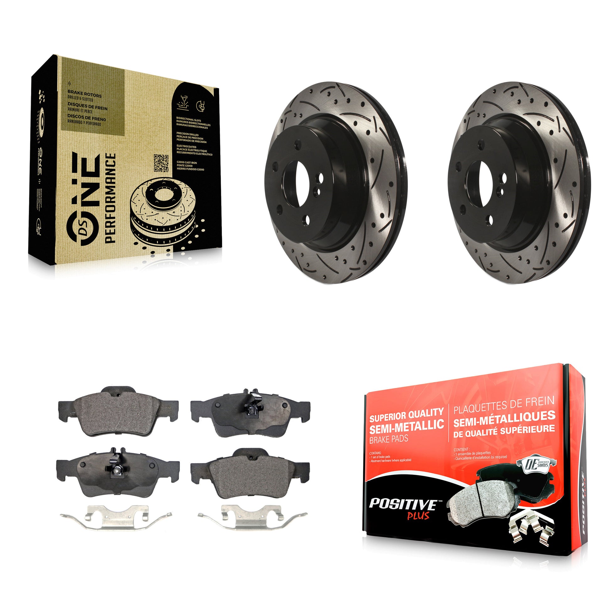Transit Auto KDF-100478 Disc Brake Kit for 2003-2016 Mercedes-Benz E350, Mercedes-Benz E400 and More - Rear