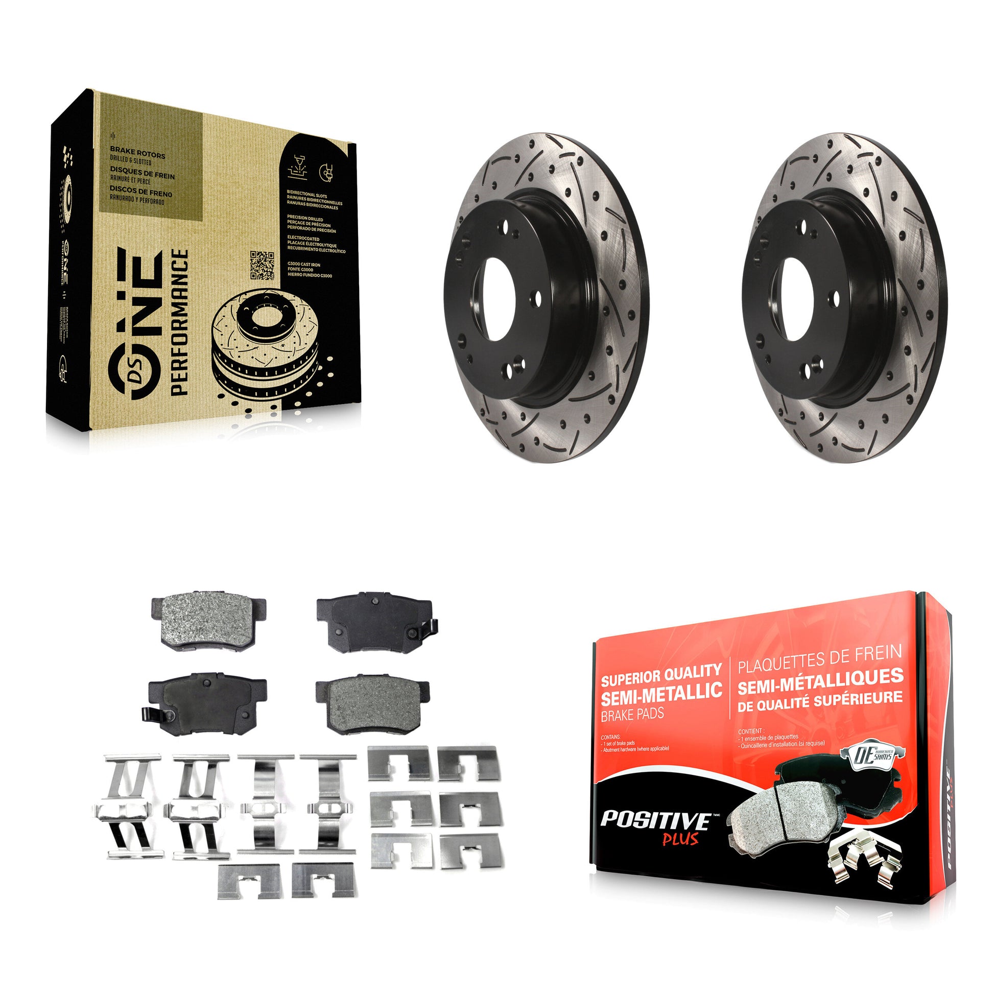 Transit Auto KDF-100482 Disc Brake Kit for 2006-2015 Honda Civic, Acura ILX, Acura CSX - Rear