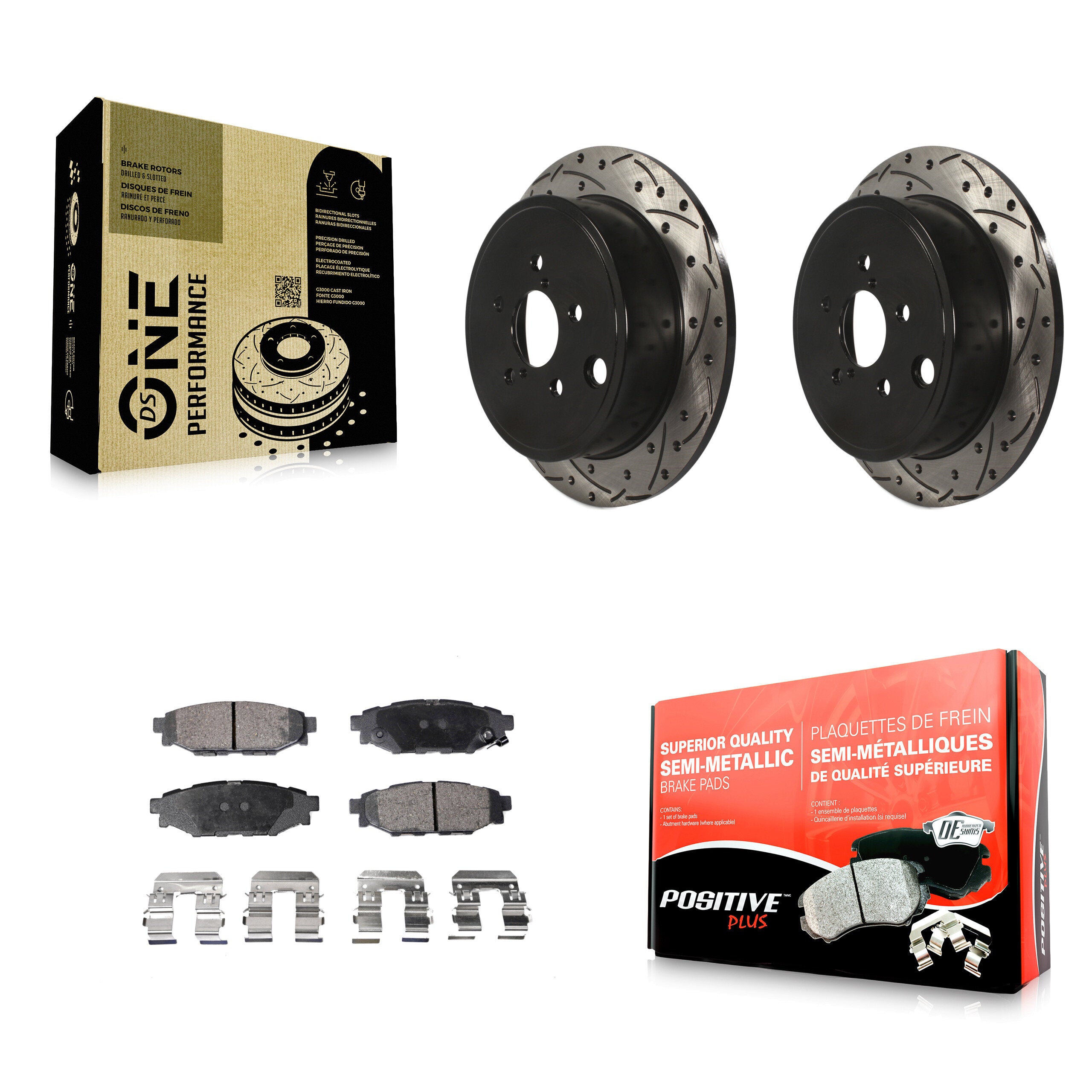 Transit Auto KDF-100499 Disc Brake Kit for 2008-2016 Scion FR-S, Subaru Impreza and More - Rear