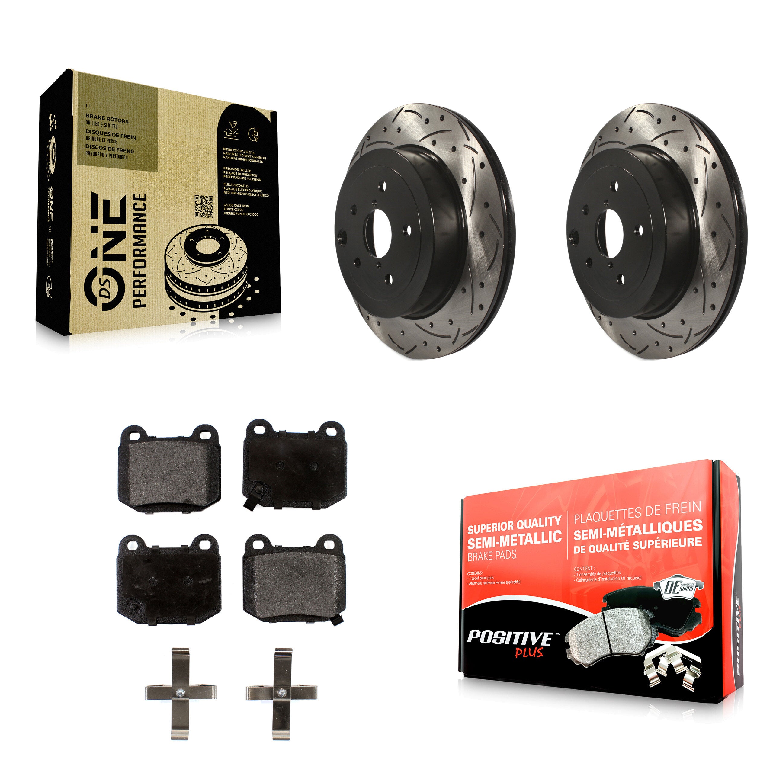 Transit Auto KDF-100501 Disc Brake Kit for 2008-2017 Subaru WRX STI, Subaru Impreza - Rear