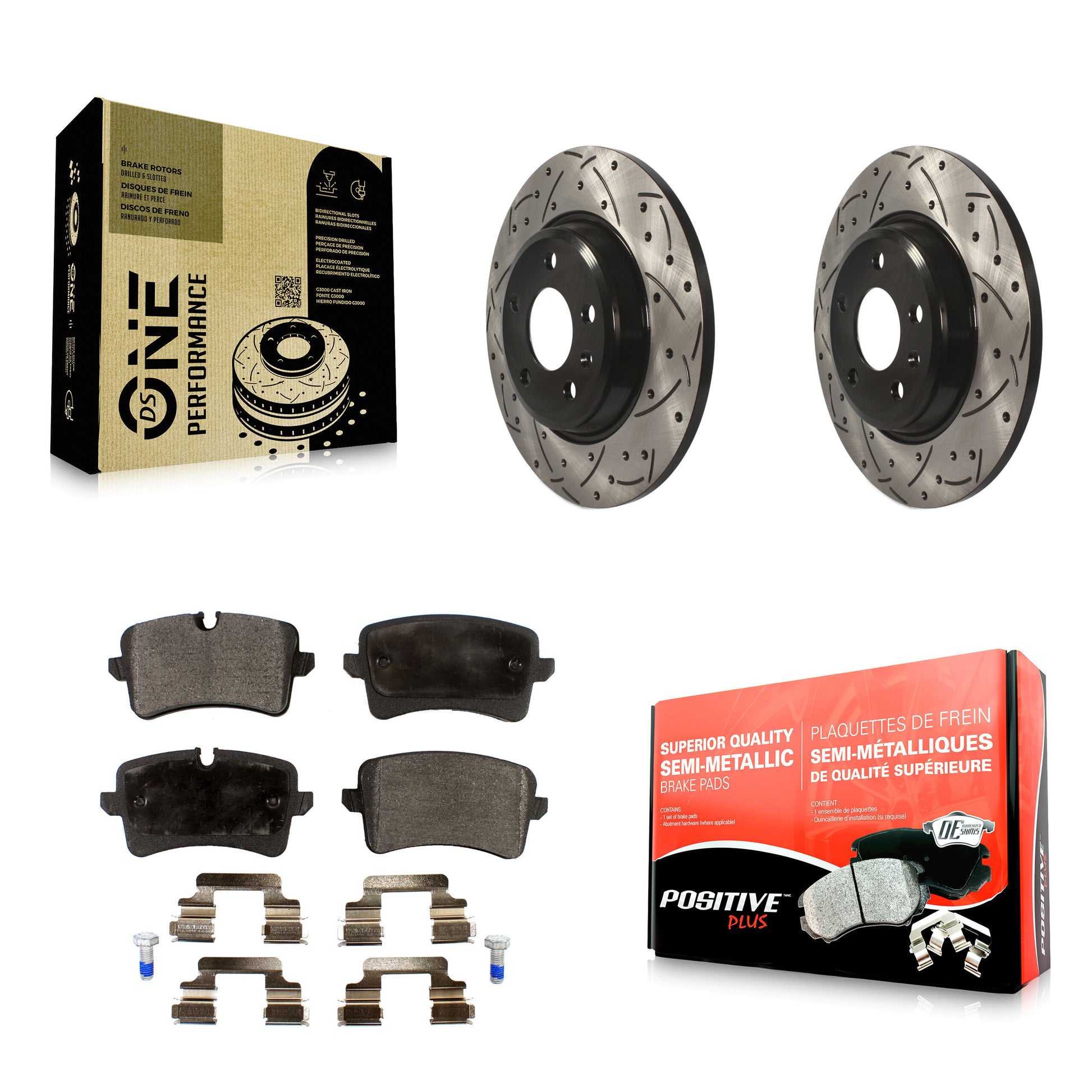 Transit Auto KDF-100503 Disc Brake Kit for 2012-2013 Audi A6, Audi A6 Quattro, Audi A7 Quattro - Rear