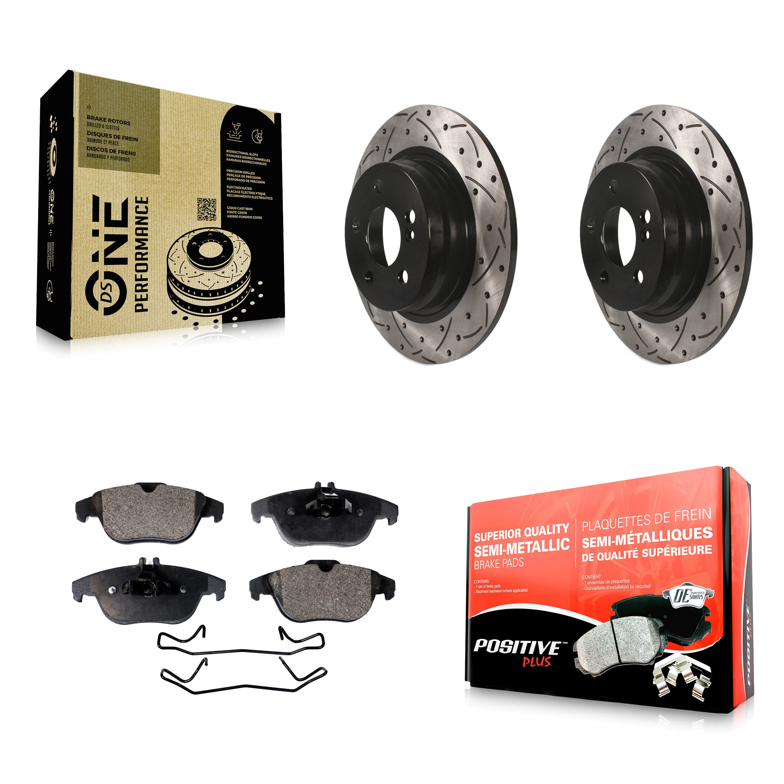 Transit Auto KDF-100504 Disc Brake Kit for 2008-2015 Mercedes-Benz C250, Mercedes-Benz C230, Mercedes-Benz C300 - Rear
