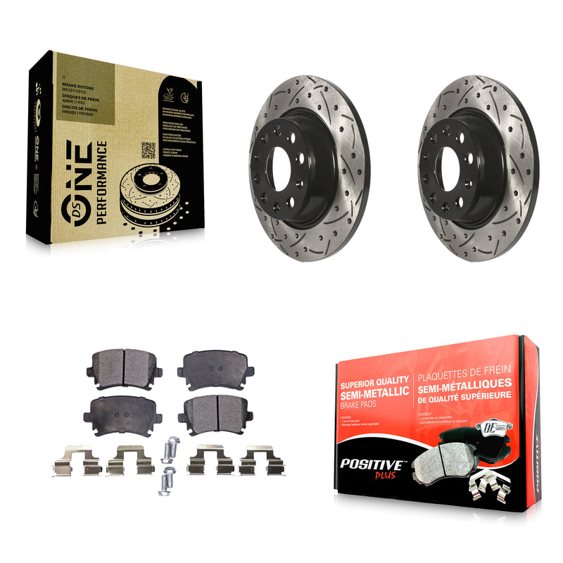 Transit Auto KDF-100510 Disc Brake Kit for 2006-2018 Volkswagen CC, Volkswagen Tiguan Limited and More - Rear