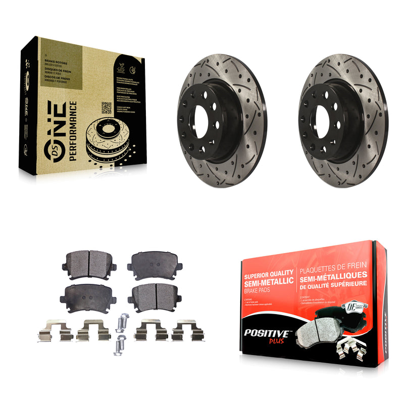 Transit Auto KDF-100511 Disc Brake Kit for 2009-2015 Volkswagen GTI, Audi A3 Quattro - Rear