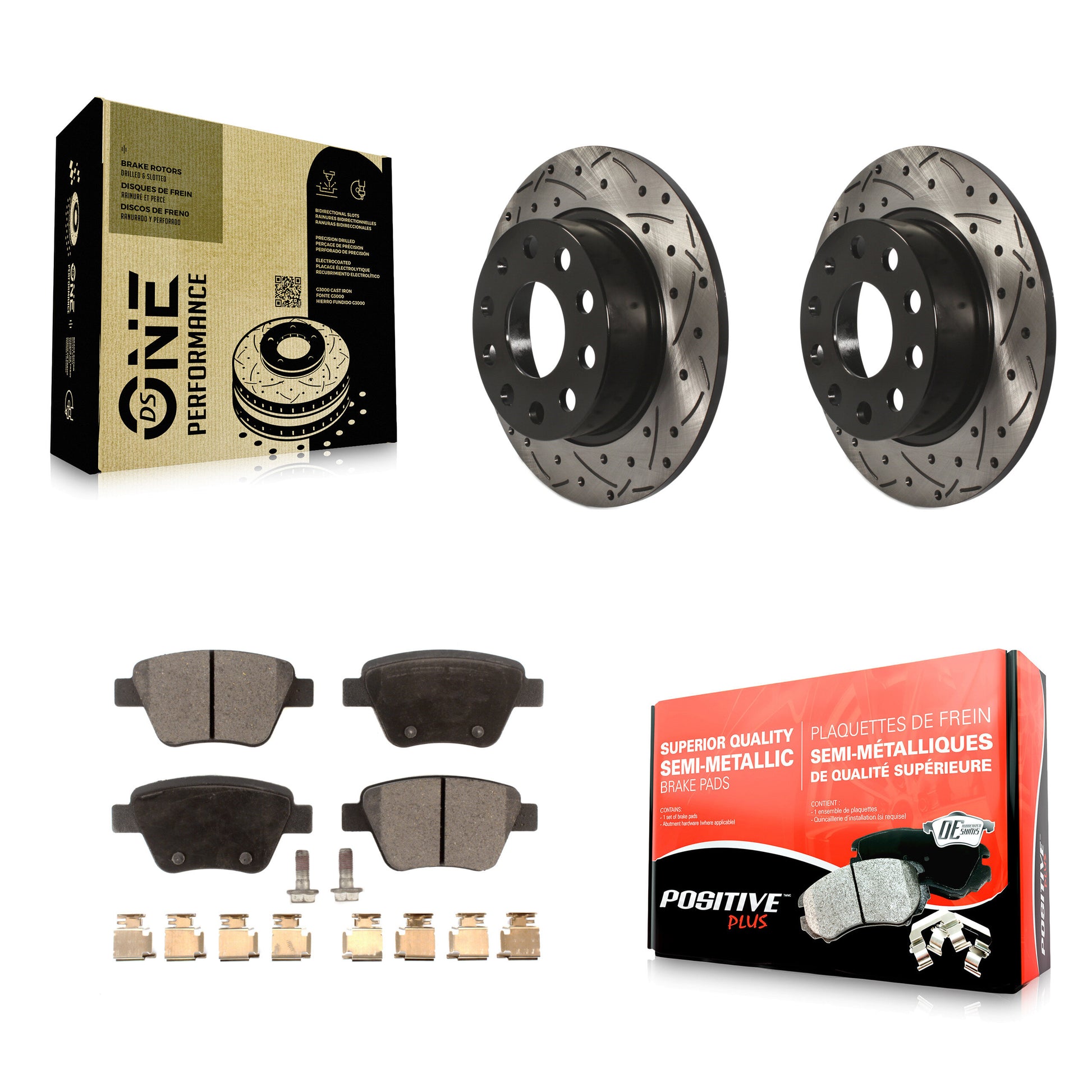 Transit Auto KDF-100514 Disc Brake Kit for 2010-2018 Volkswagen Jetta, Volkswagen GTI and More - Rear