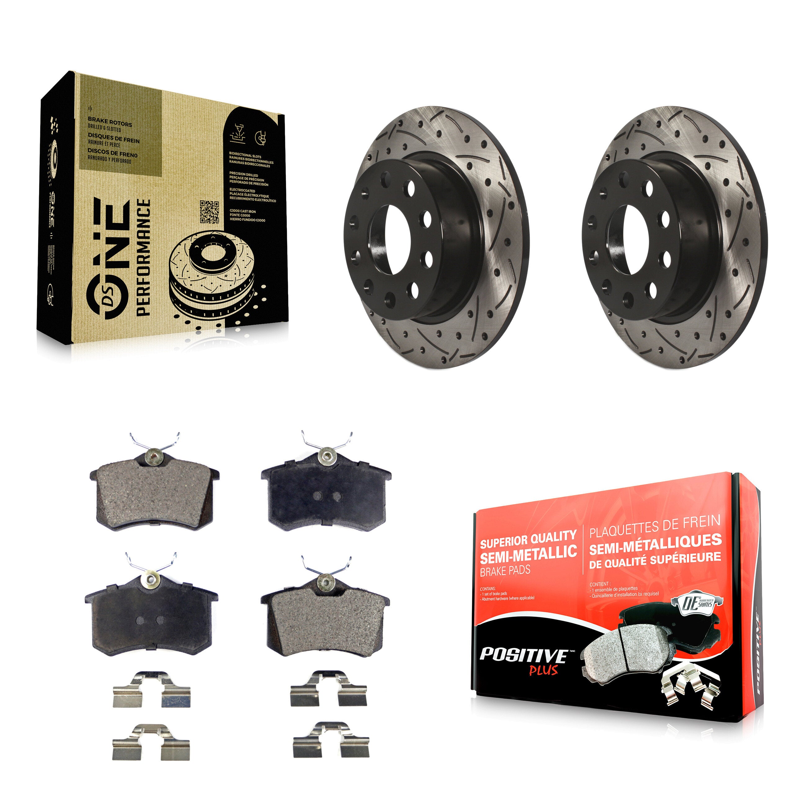Transit Auto KDF-100515 Disc Brake Kit for 2017-2019 Volkswagen Golf Alltrack - Rear