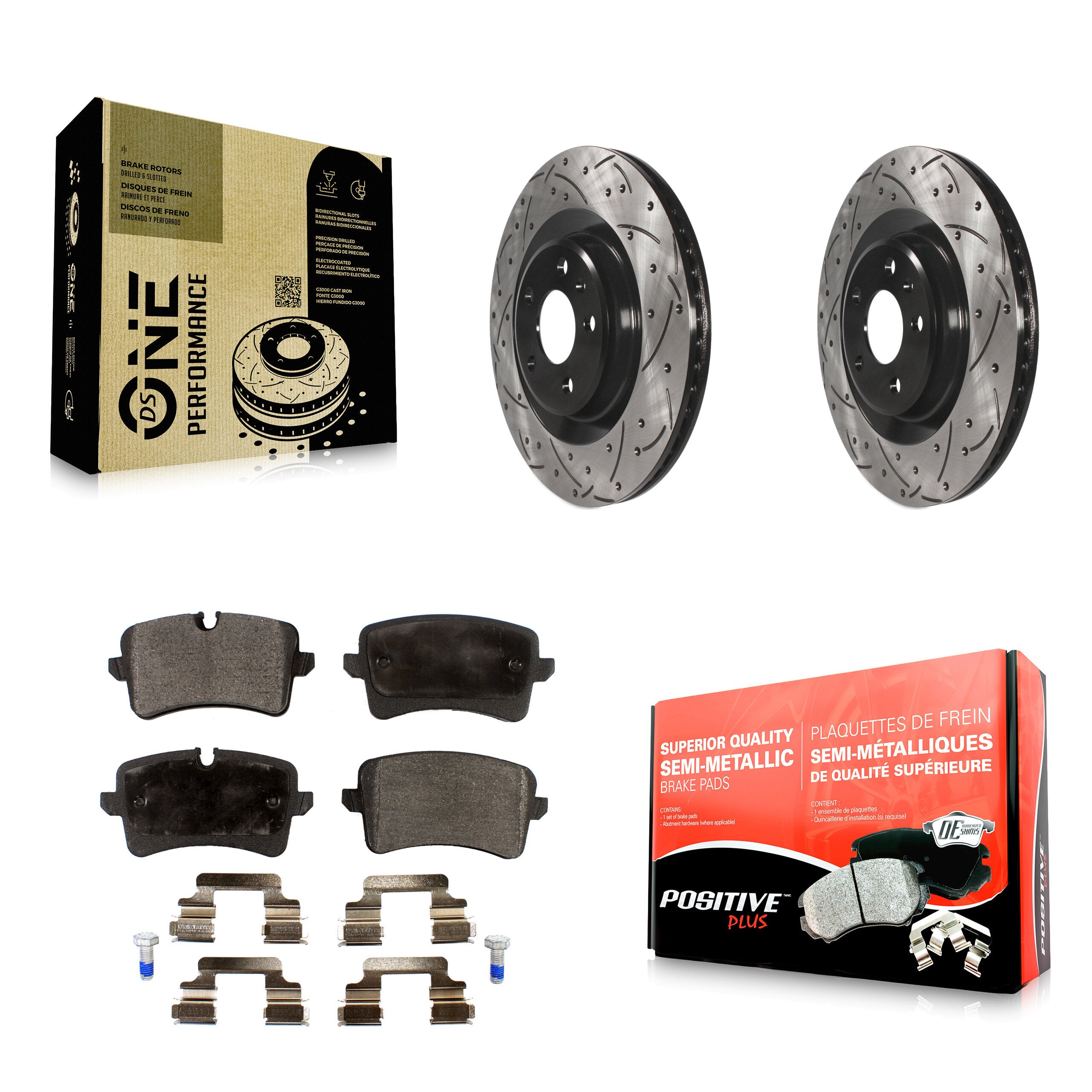 Transit Auto KDF-100518 Disc Brake Kit for 2011-2018 Porsche Macan, Audi A7 Quattro and More - Rear