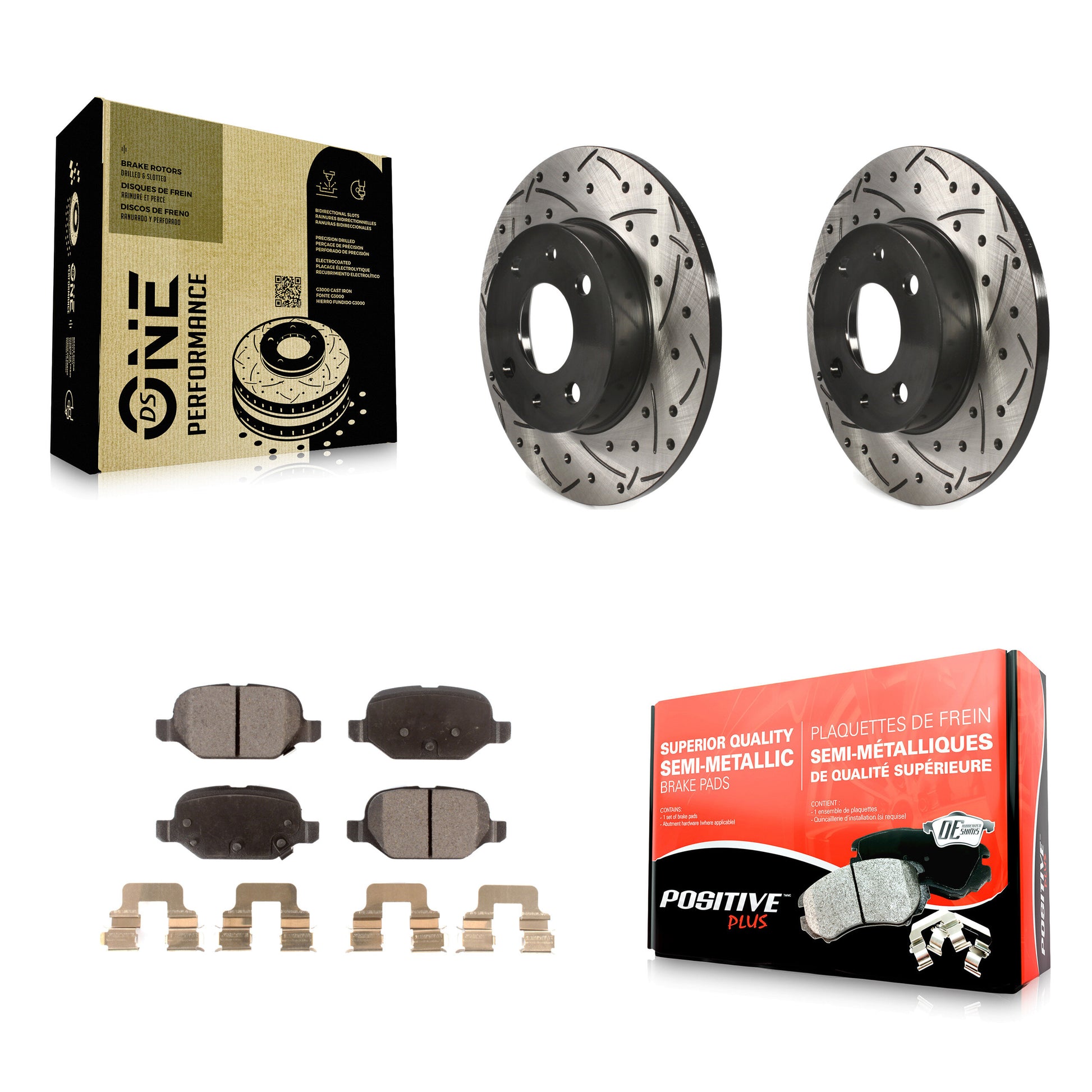 Transit Auto KDF-100521 Disc Brake Kit for 2012-2019 Fiat 500 - Rear