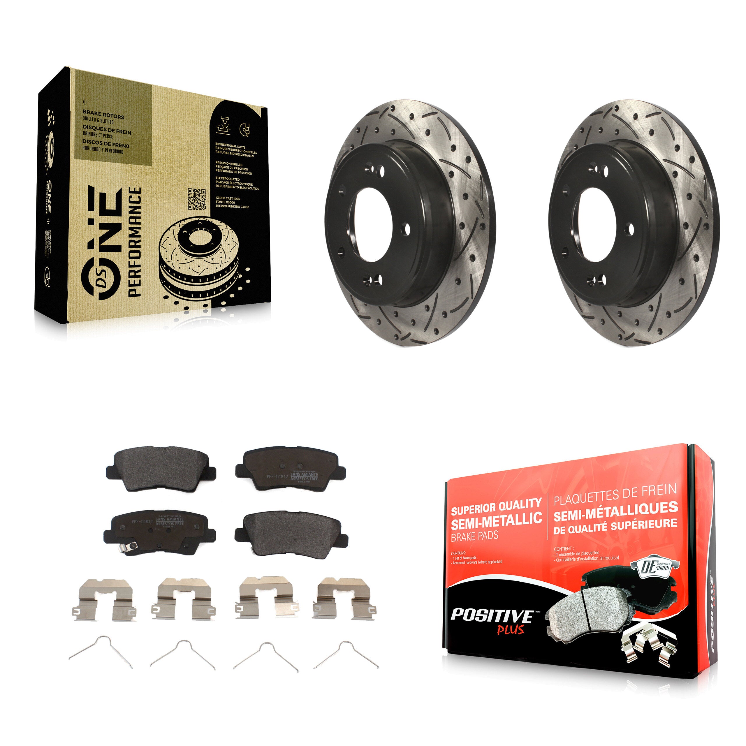 Transit Auto KDF-100524 Disc Brake Kit for 2017-2024 Kia Soul, Hyundai Venue, Hyundai Elantra - Rear
