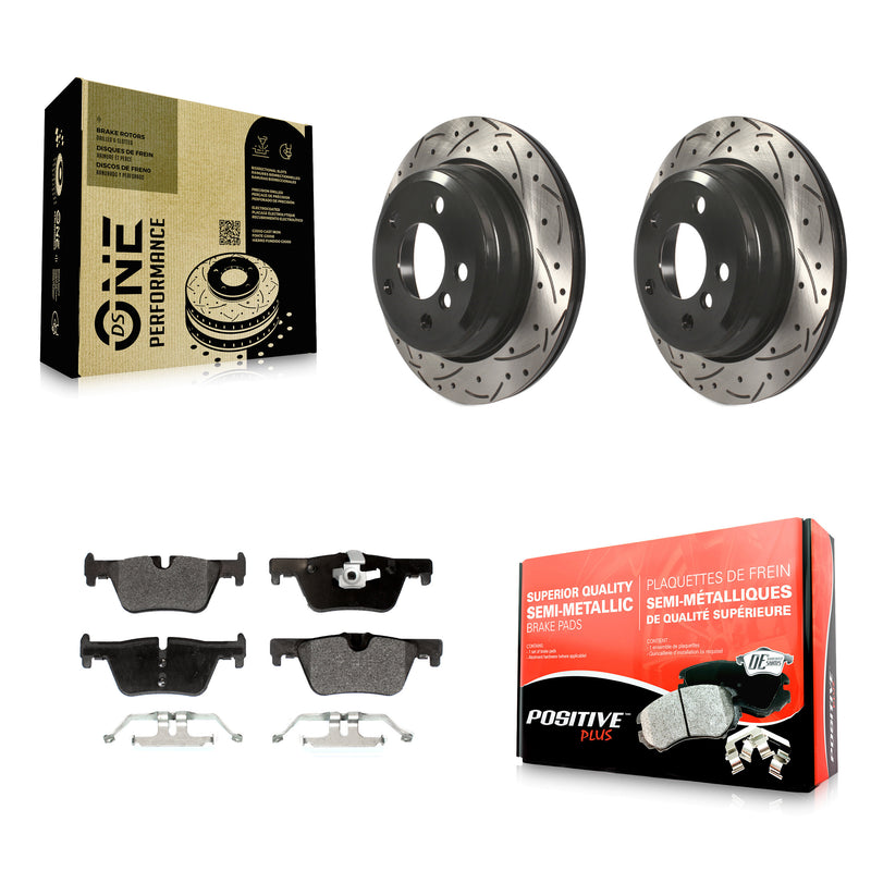 Transit Auto KDF-100537 Disc Brake Kit for 2013-2020 BMW 328d xDrive, BMW 330i and More - Rear