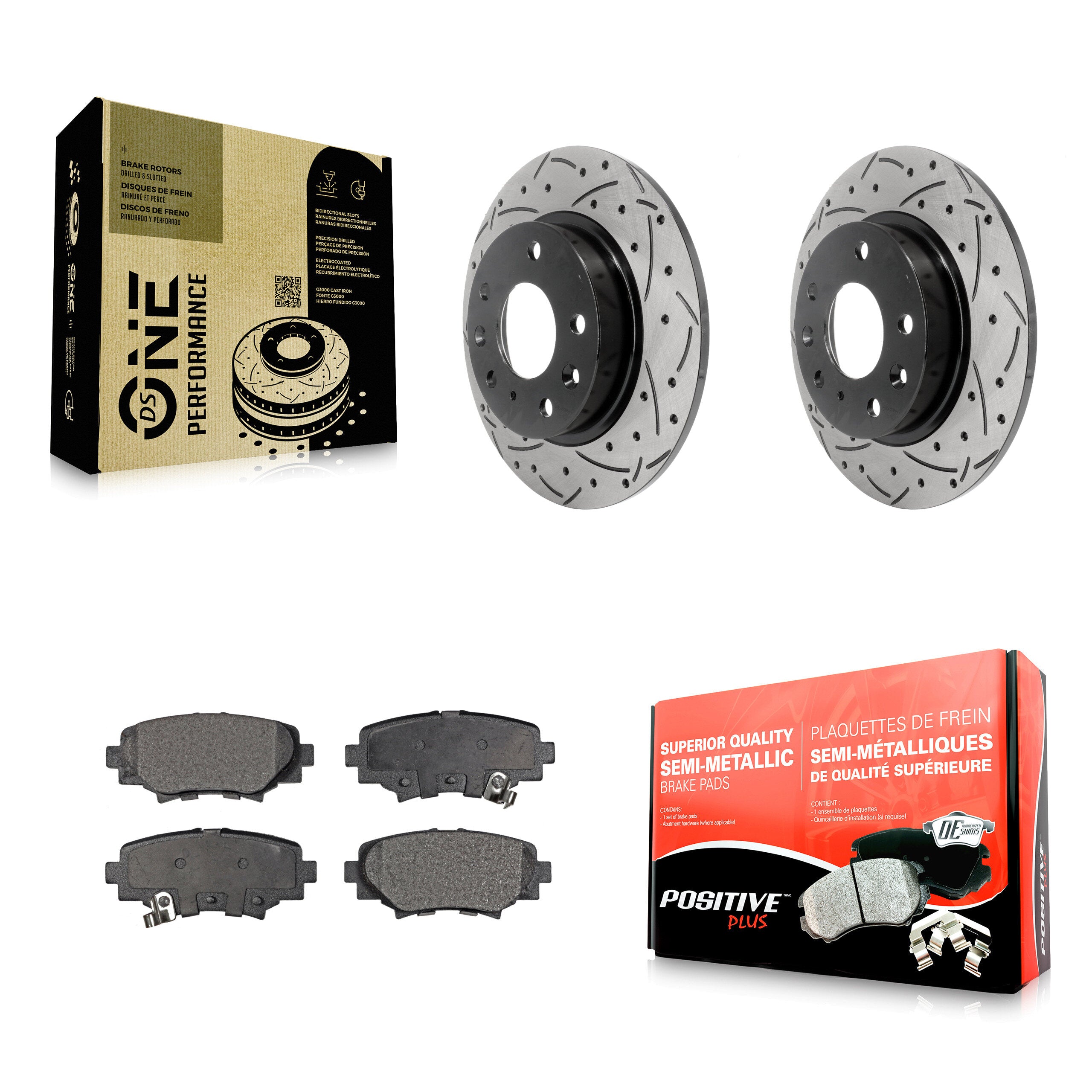 Transit Auto KDF-100539 Disc Brake Kit for 2014-2018 Mazda 3, Mazda 3 Sport - Rear