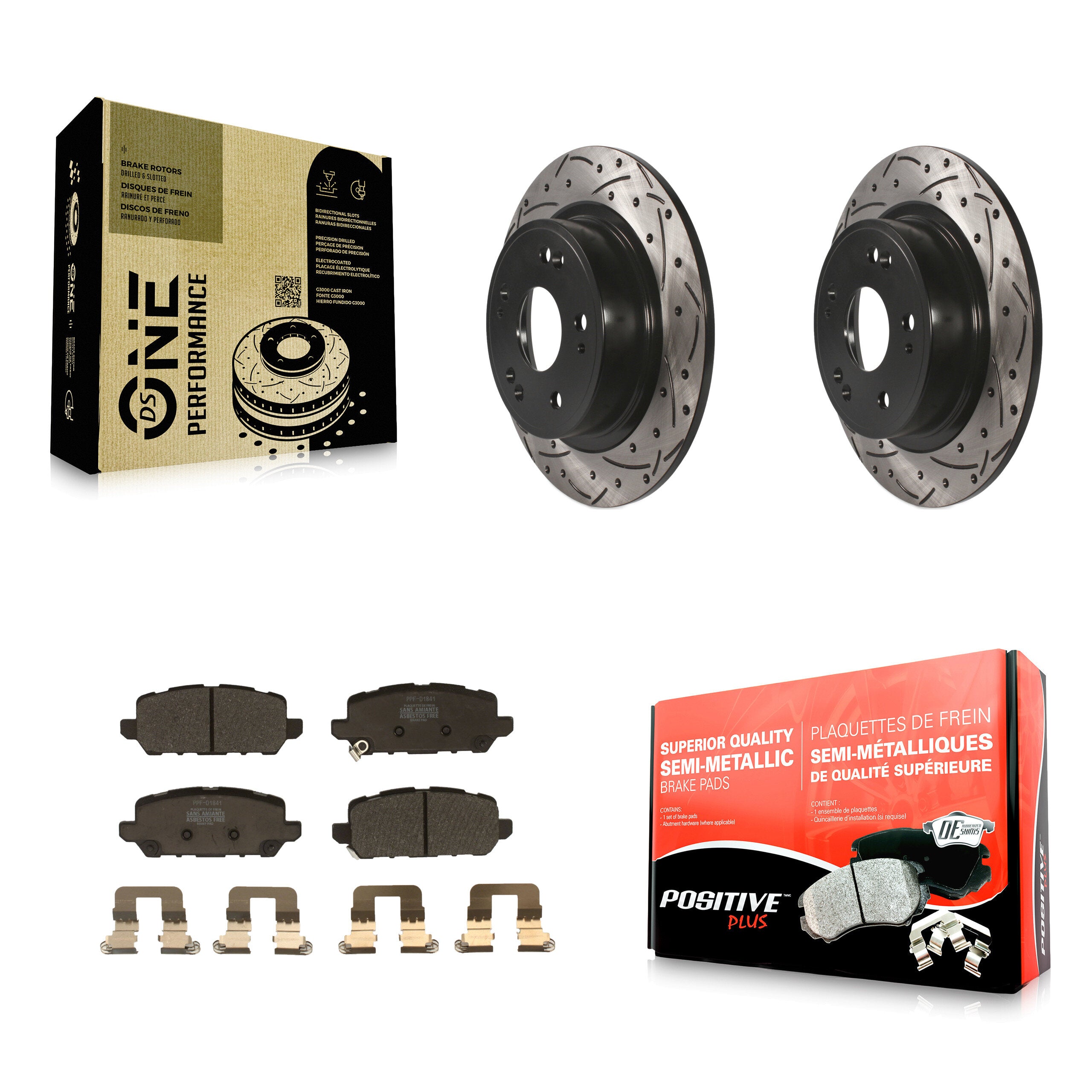 Transit Auto KDF-100553 Disc Brake Kit for 2016-2022 Honda HR-V - Rear